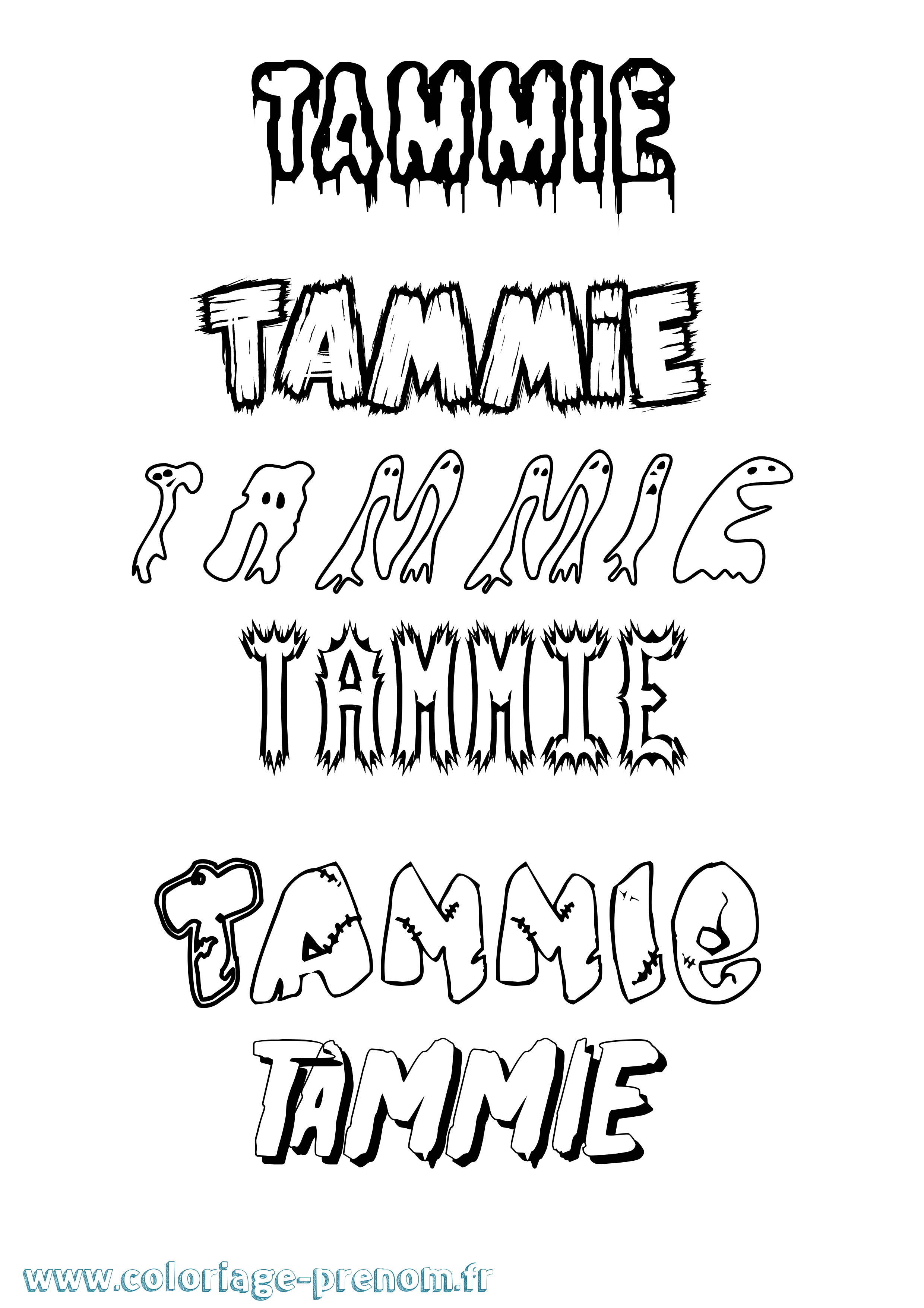 Coloriage prénom Tammie Frisson