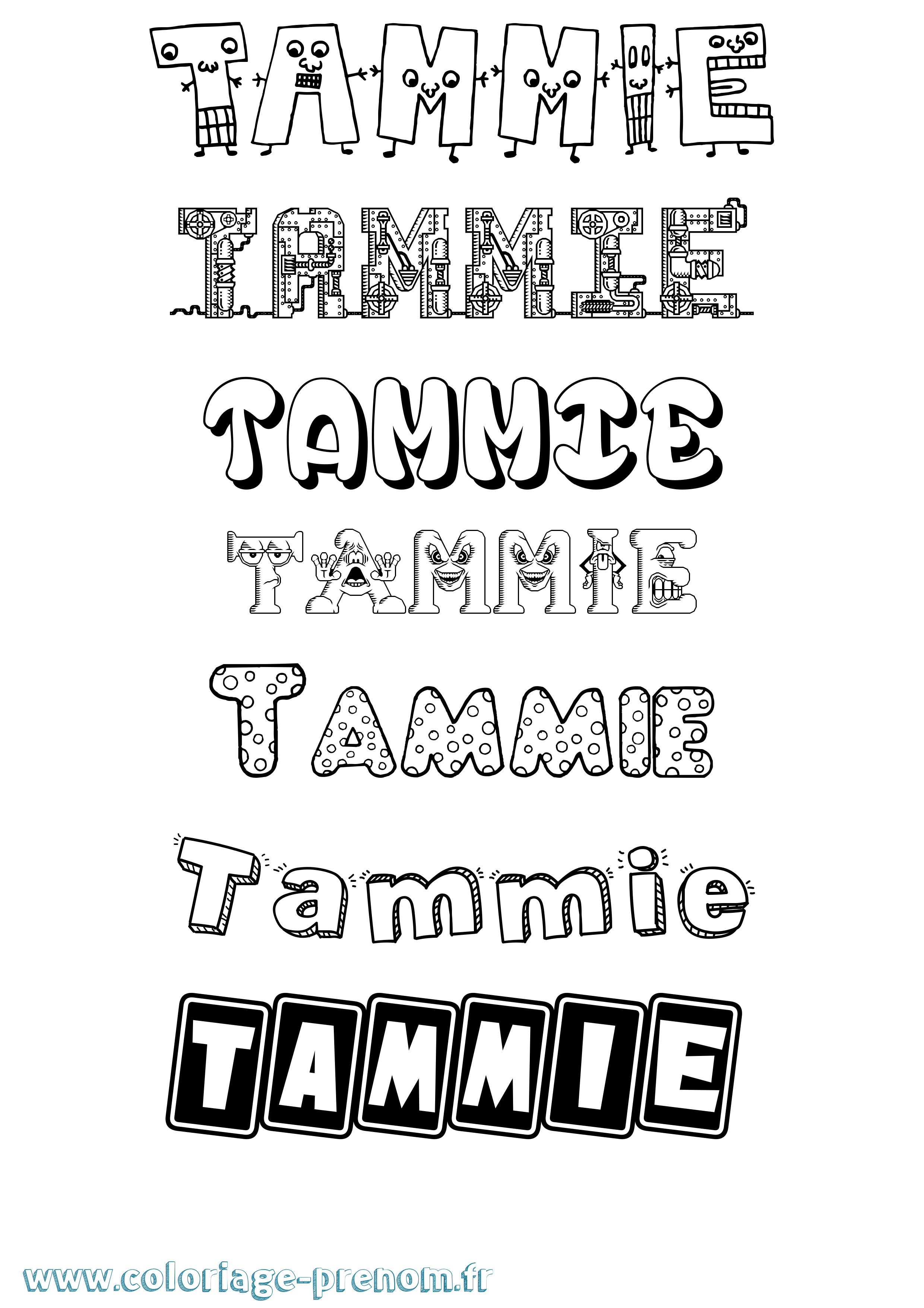 Coloriage Tammie Fun Coloriage prénom Tammie Fun