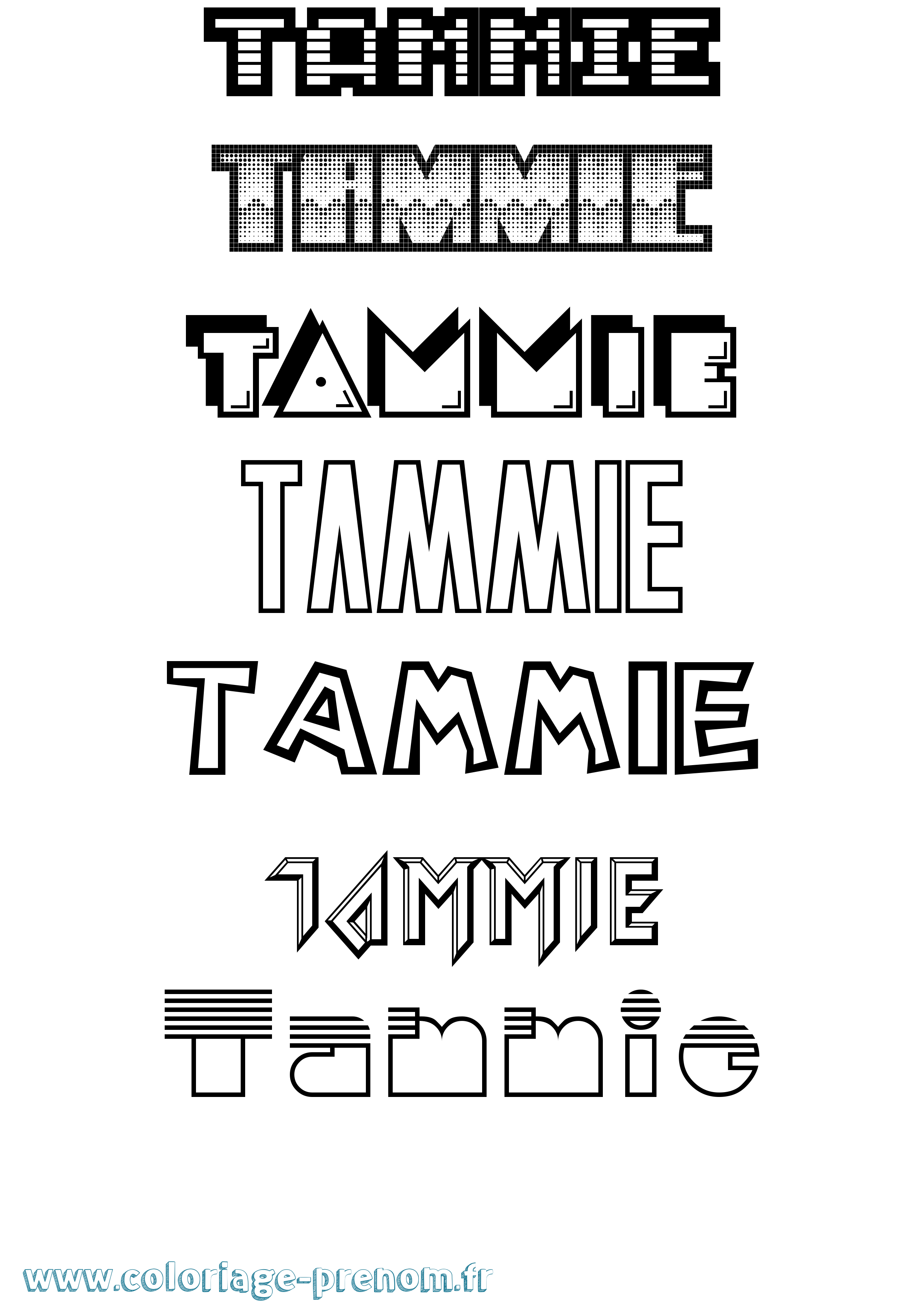 Coloriage Tammie Jeux Vidéos Coloriage prénom Tammie Jeux Vidéos