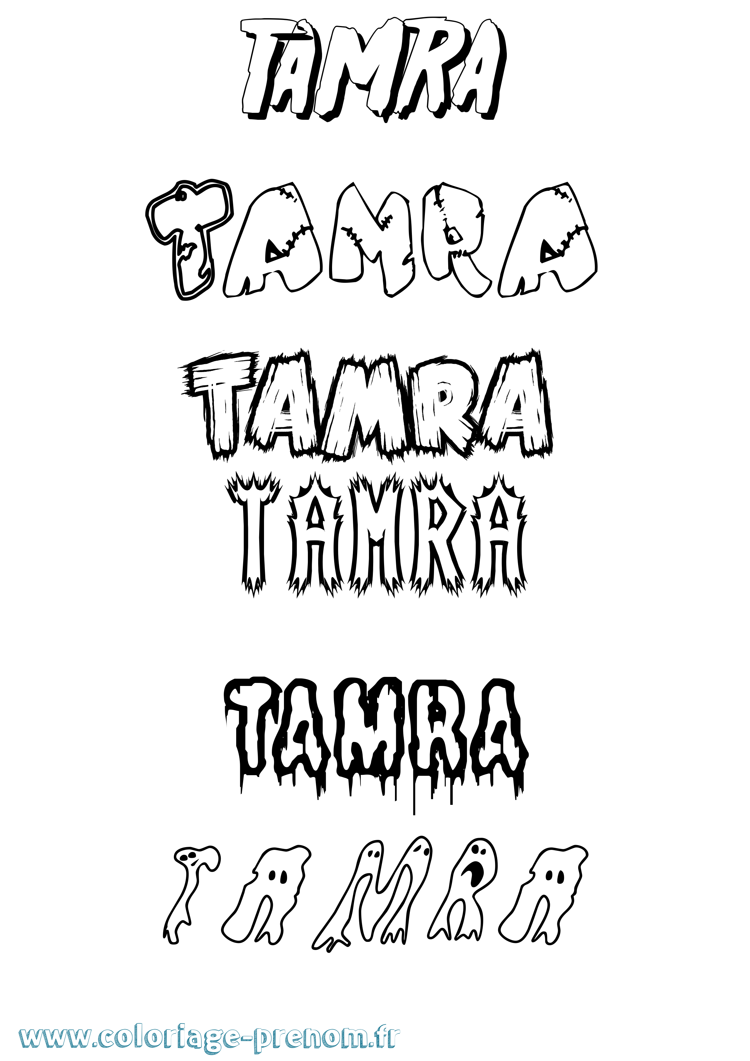 Coloriage Tamra Frisson Coloriage prénom Tamra Frisson