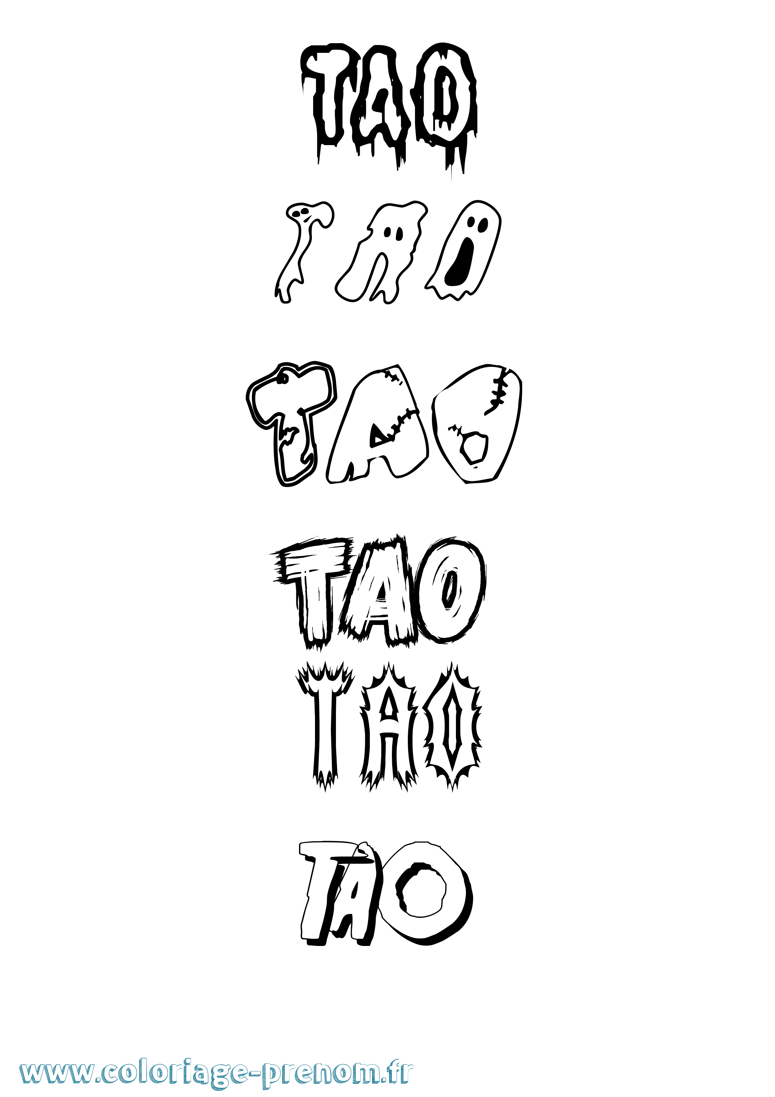 Coloriage Tao Coloriage prénom Tao