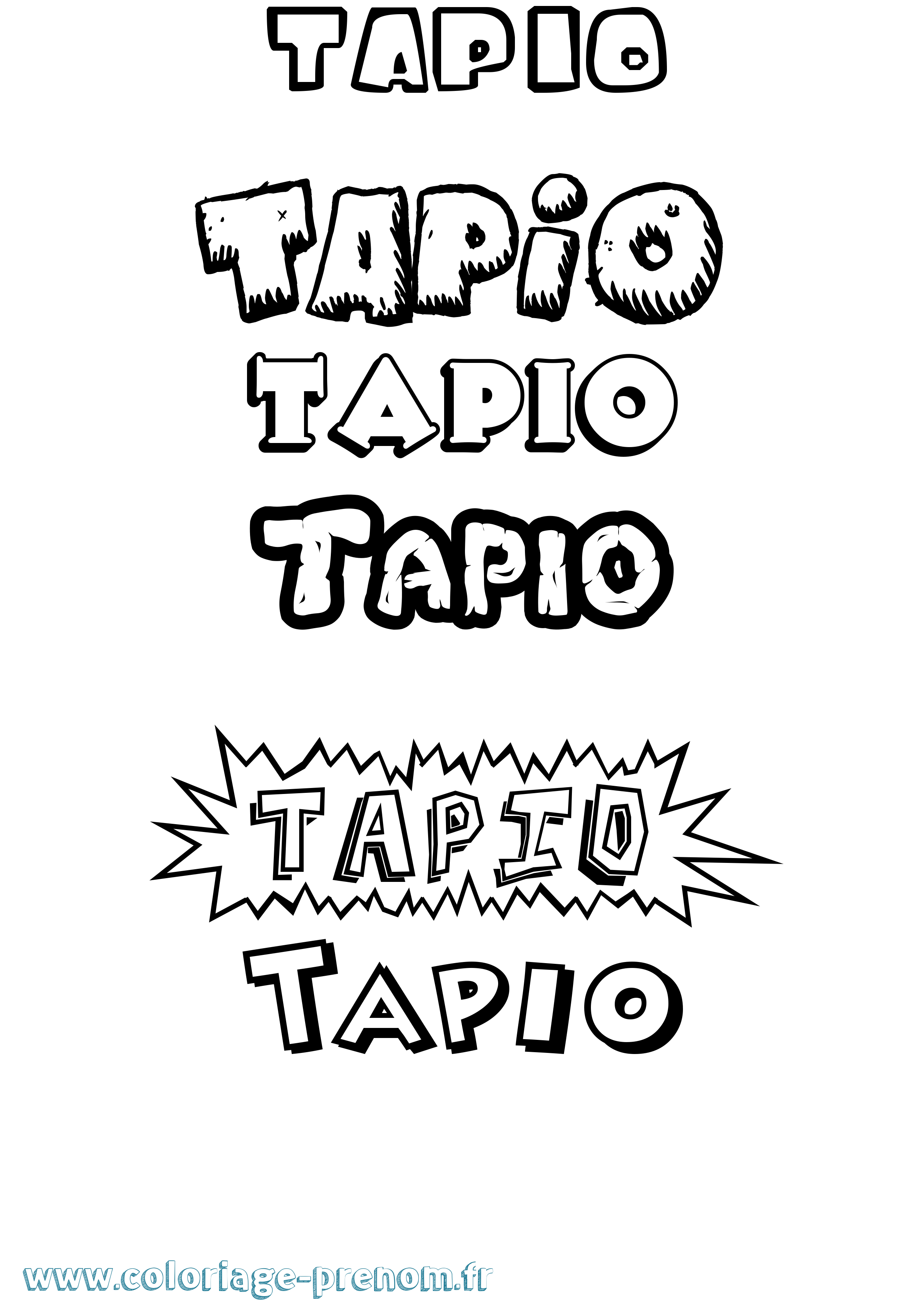 Coloriage Tapio Dessin Animé Coloriage prénom Tapio Dessin Animé