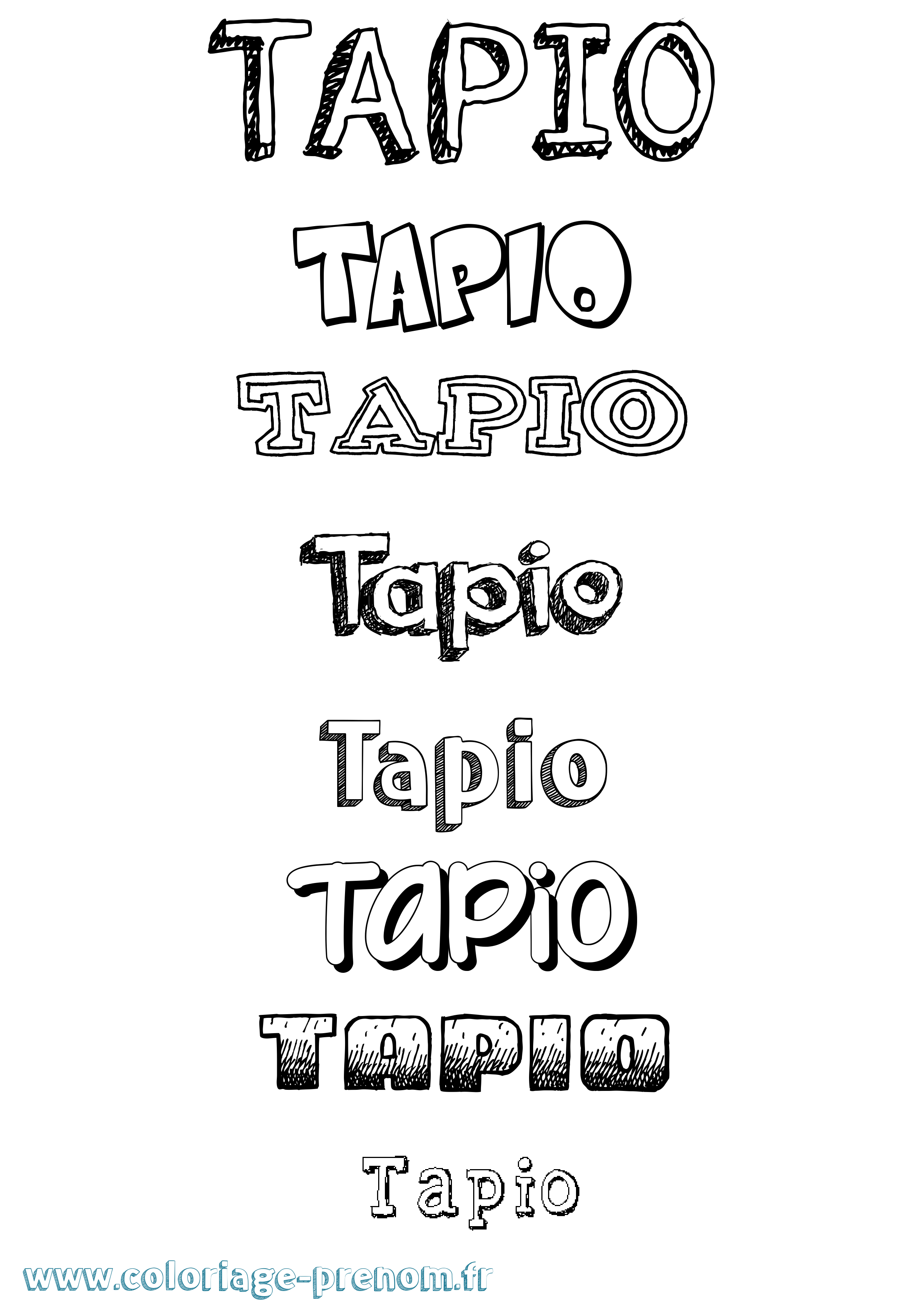 Coloriage Tapio Dessiné Coloriage prénom Tapio Dessiné