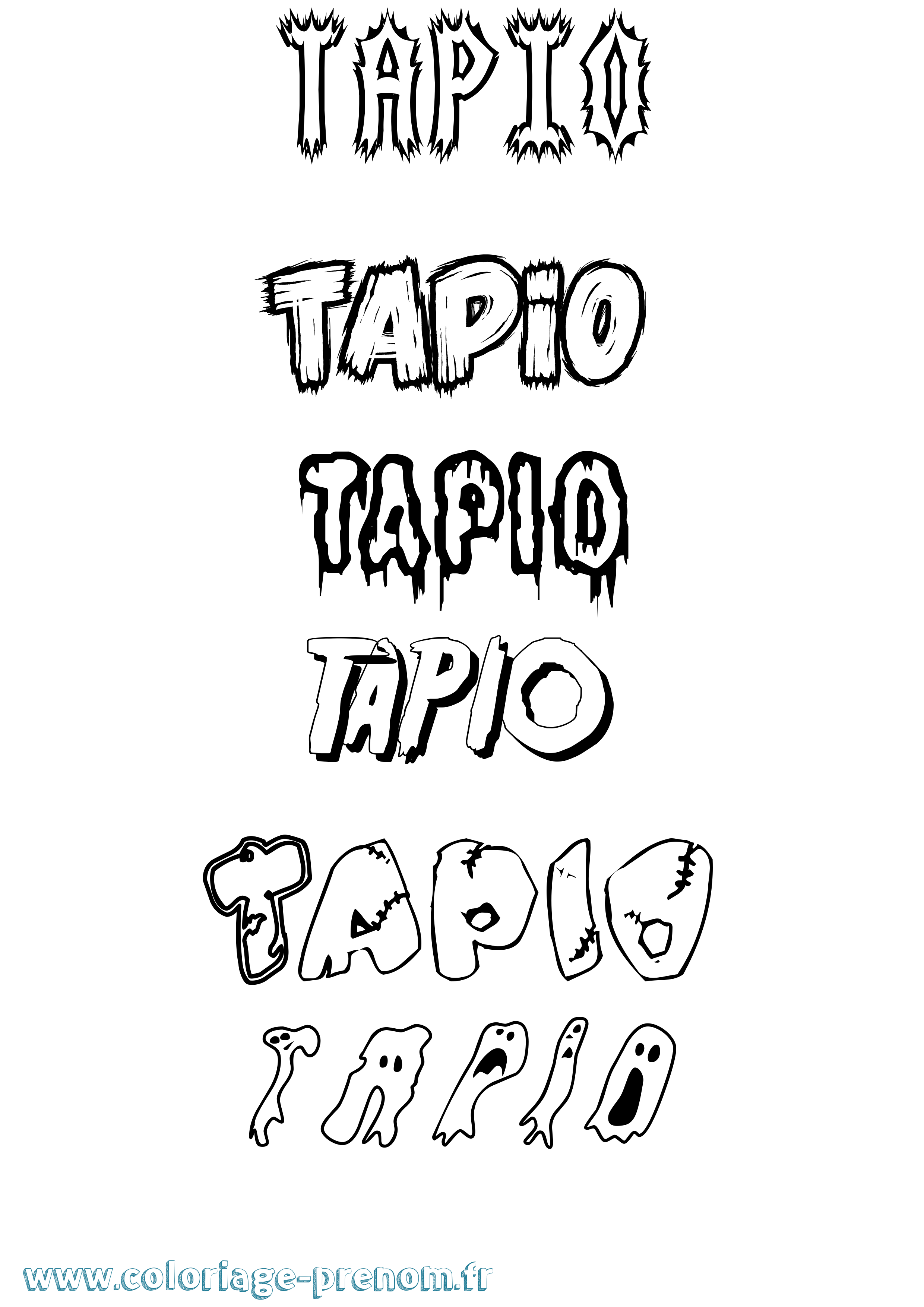 Coloriage Tapio Frisson Coloriage prénom Tapio Frisson