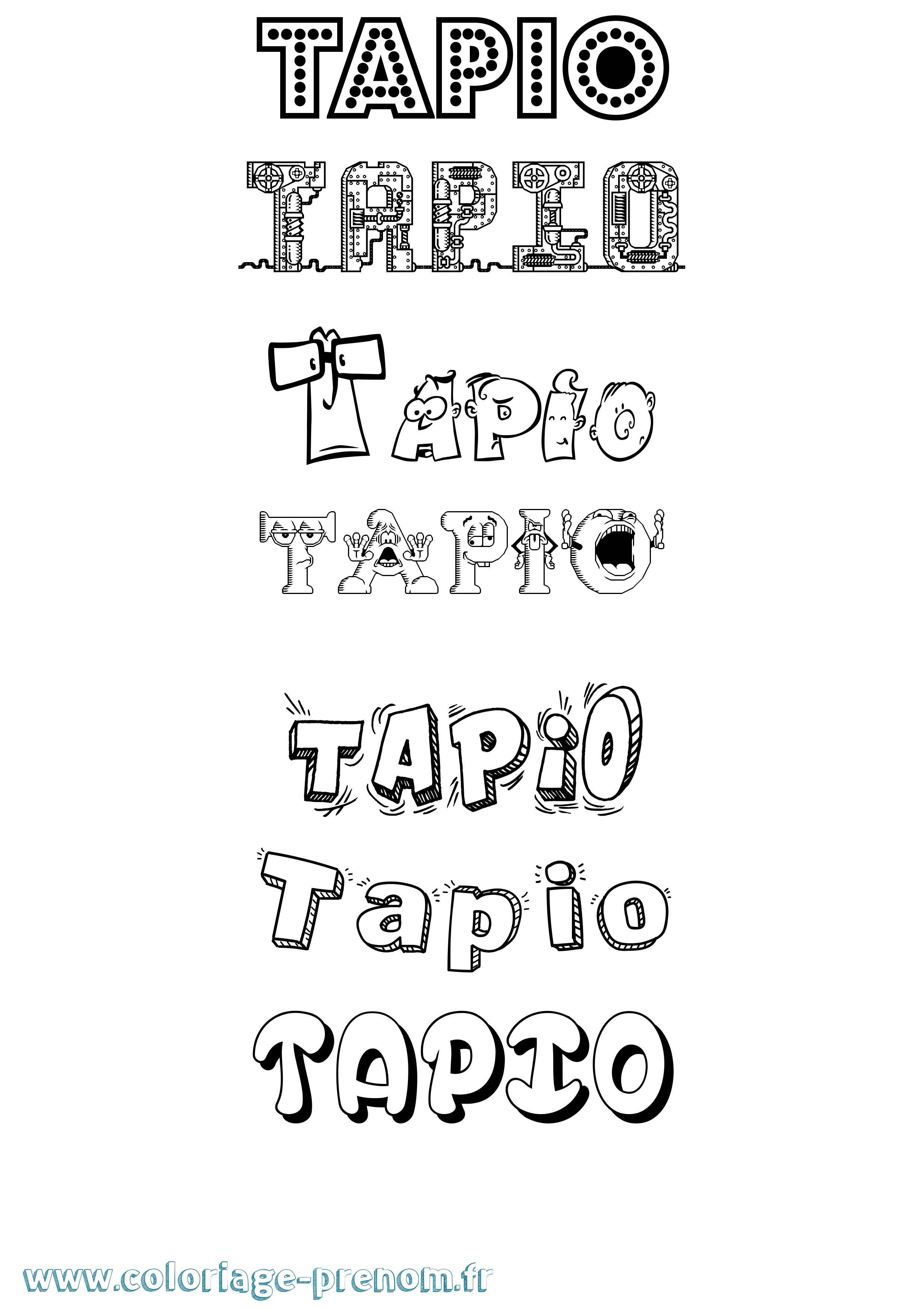 Coloriage Tapio Fun Coloriage prénom Tapio Fun