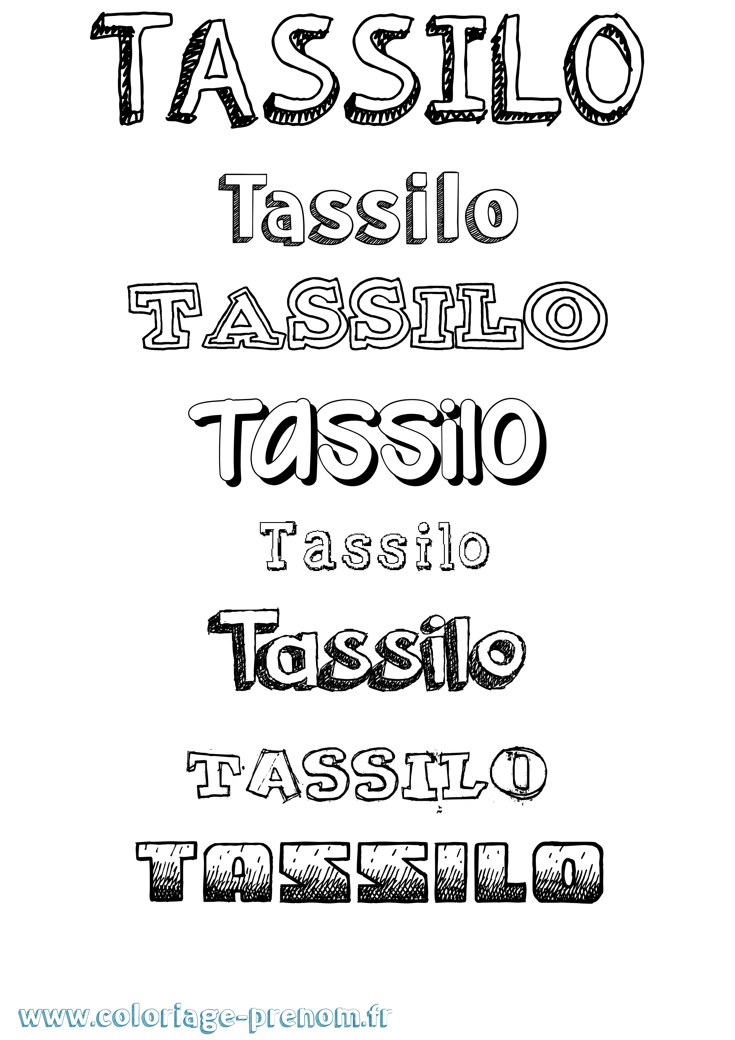 Coloriage prénom Tassilo Dessiné