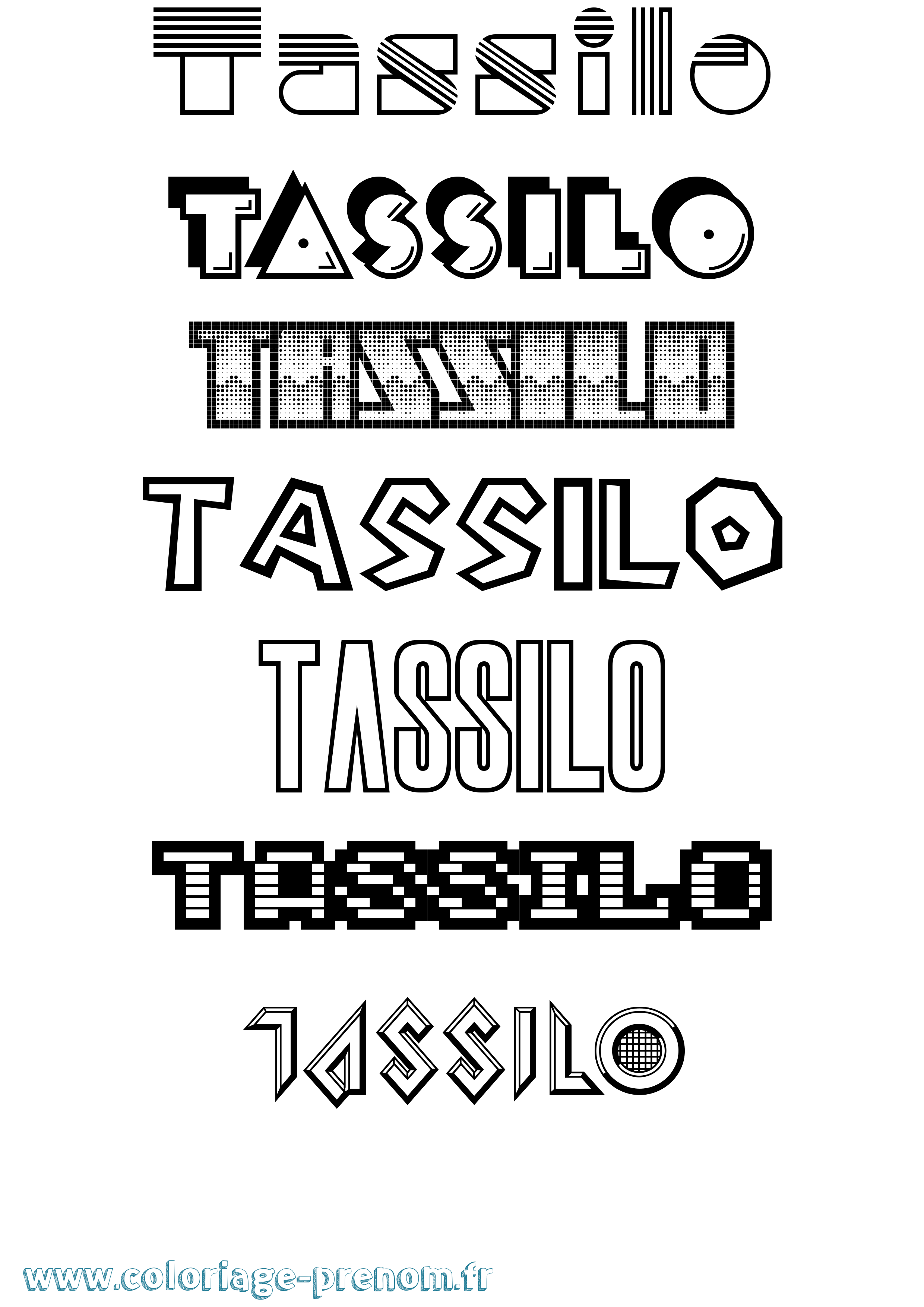 Coloriage prénom Tassilo Jeux Vidéos