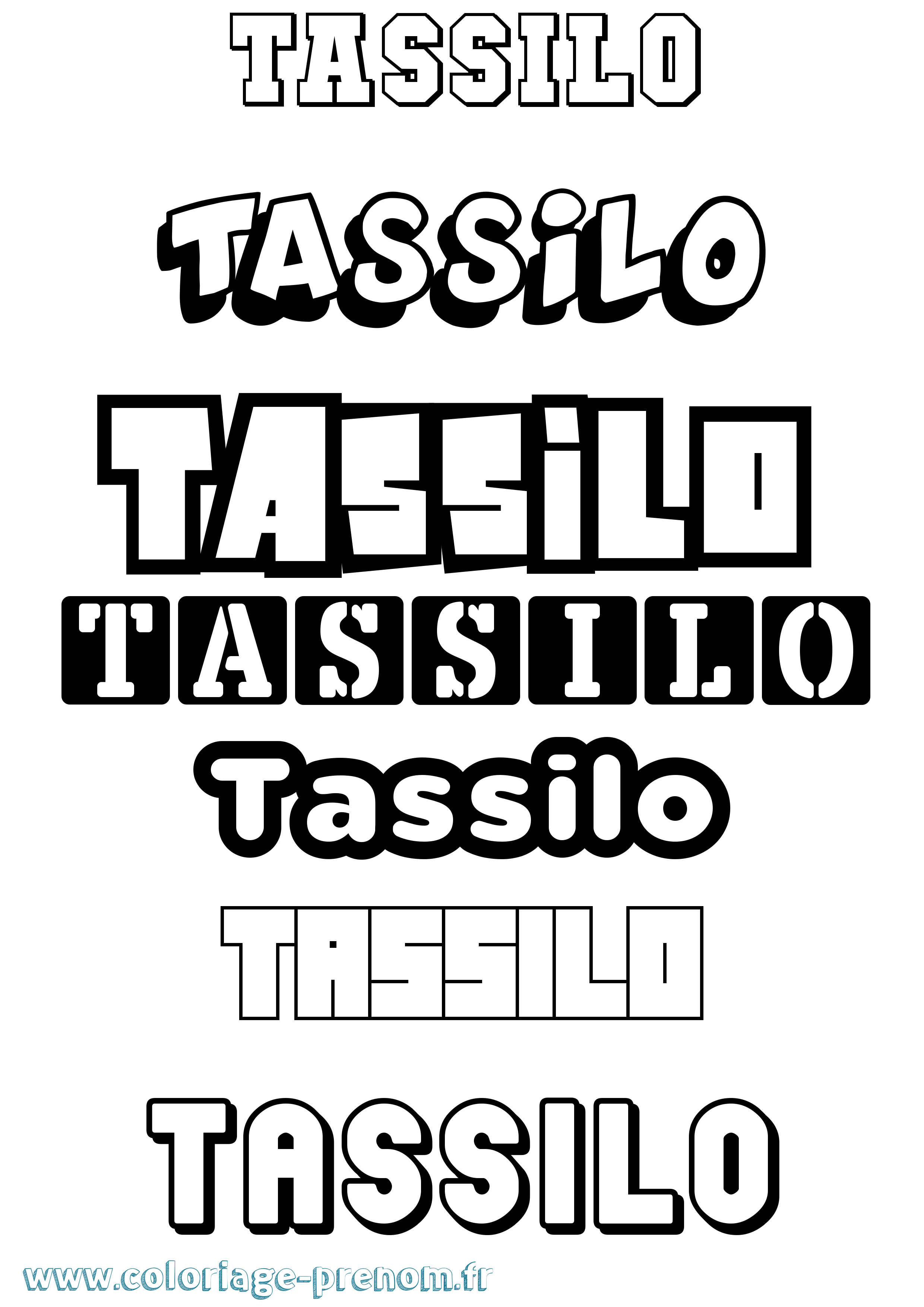 Coloriage prénom Tassilo Simple