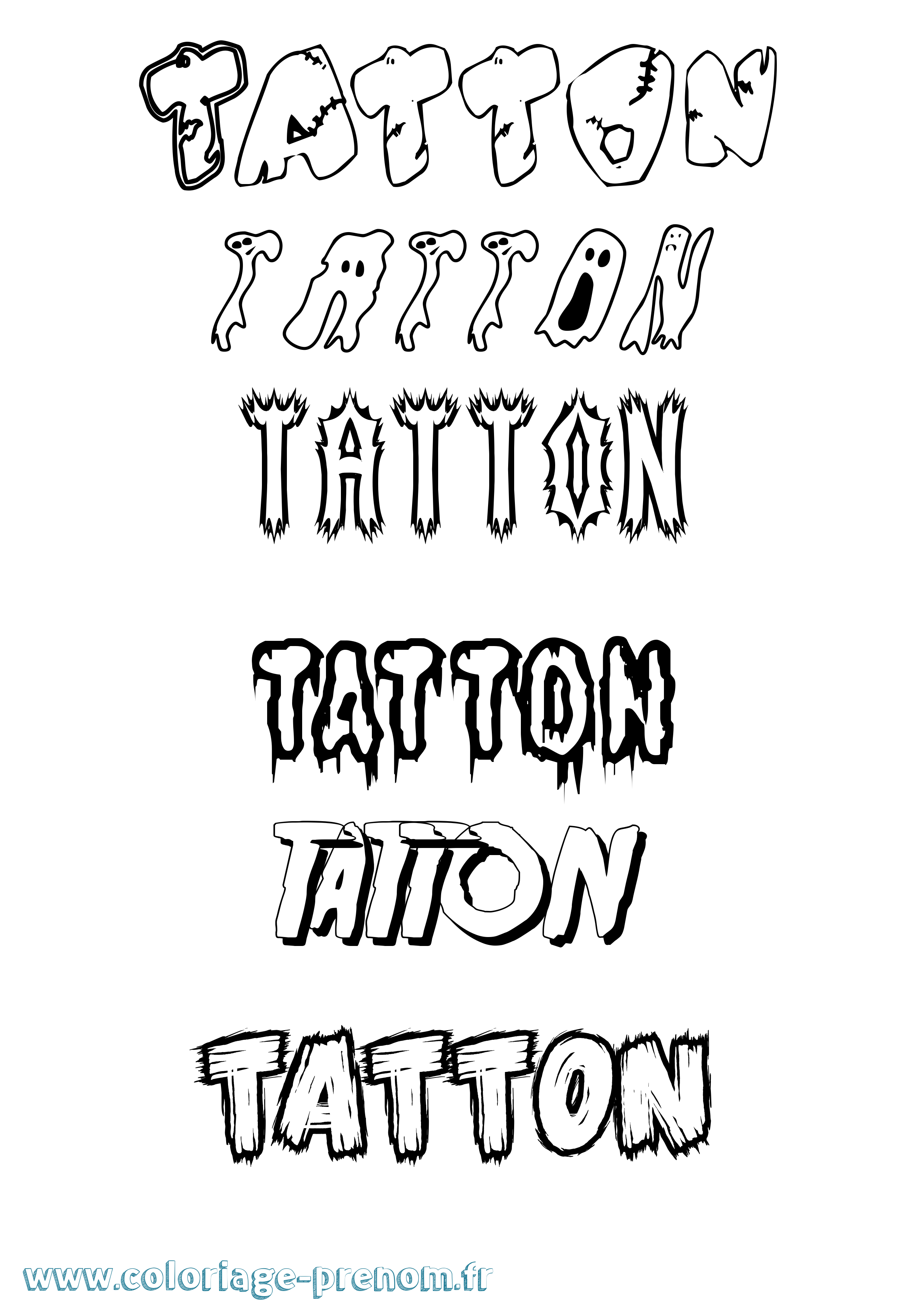 Coloriage prénom Tatton Frisson