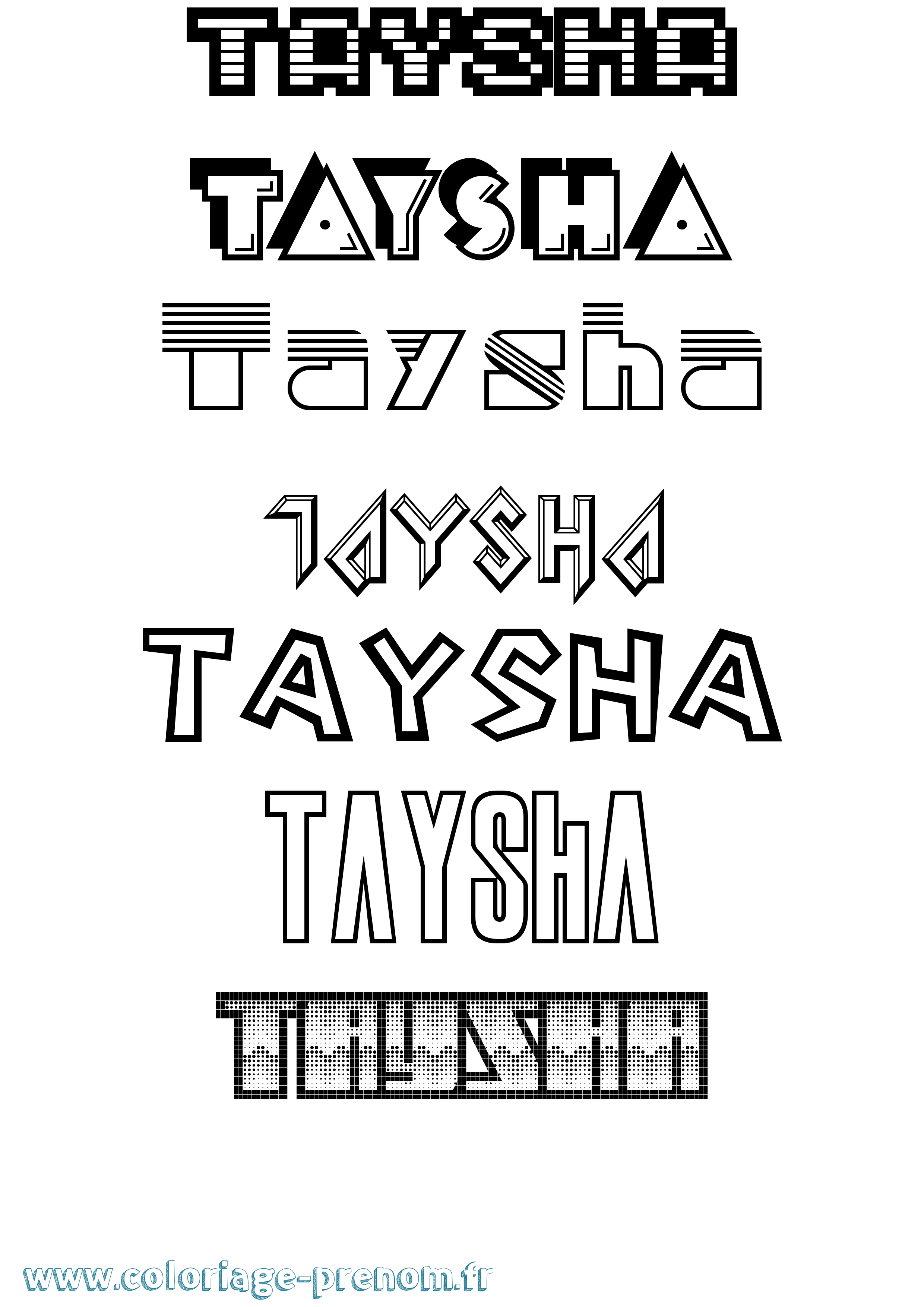 Coloriage Taysha Jeux Vidéos Coloriage prénom Taysha Jeux Vidéos