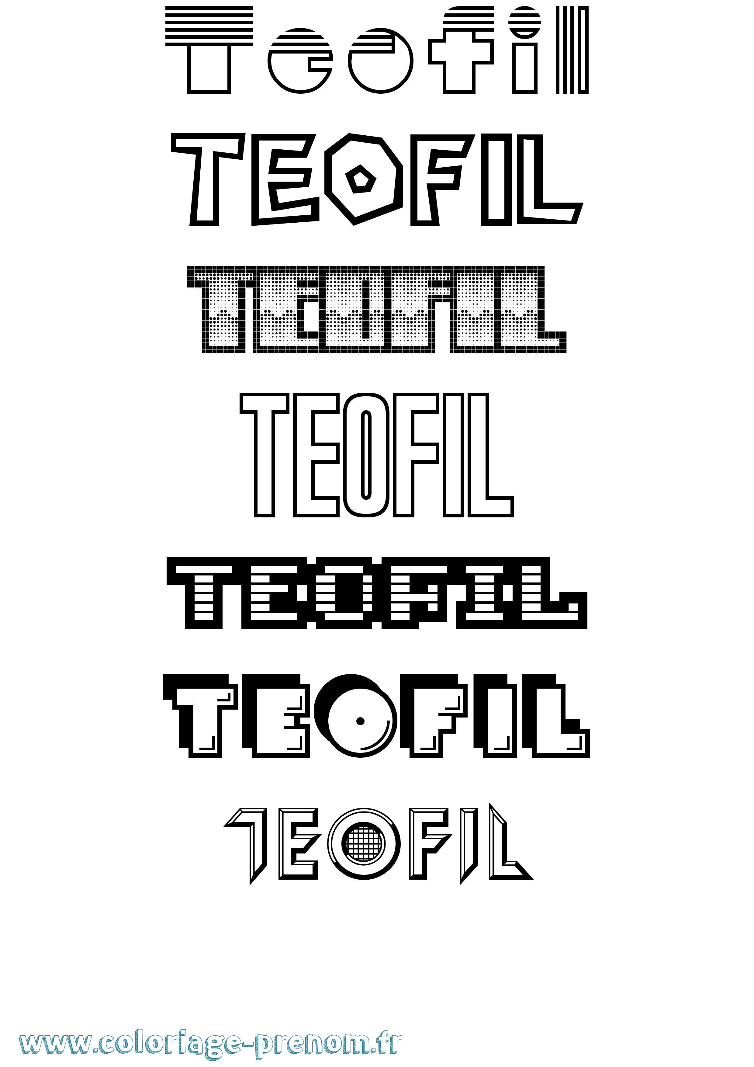 Coloriage Teofil Jeux Vidéos Coloriage prénom Teofil Jeux Vidéos