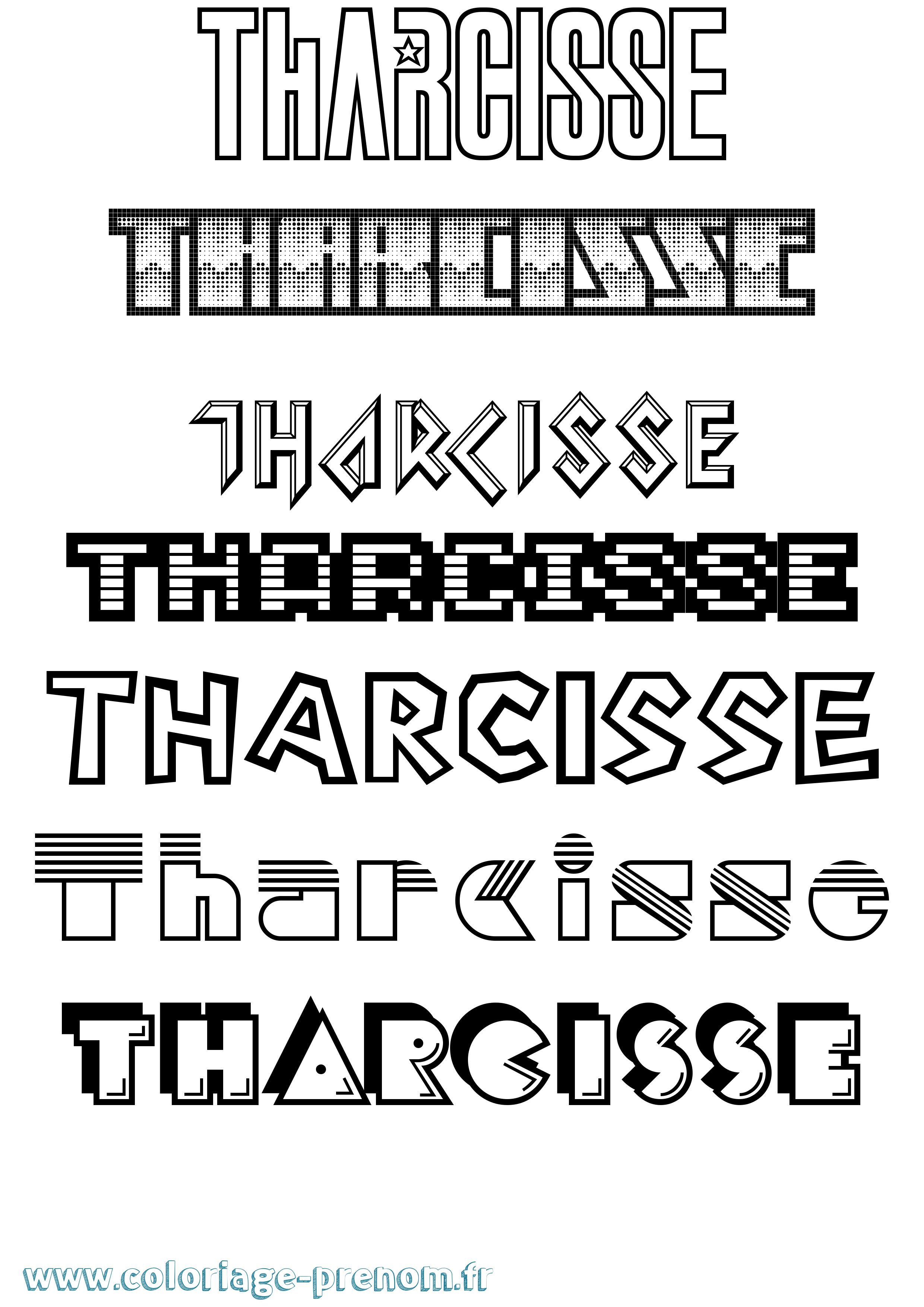 Coloriage prénom Tharcisse Jeux Vidéos