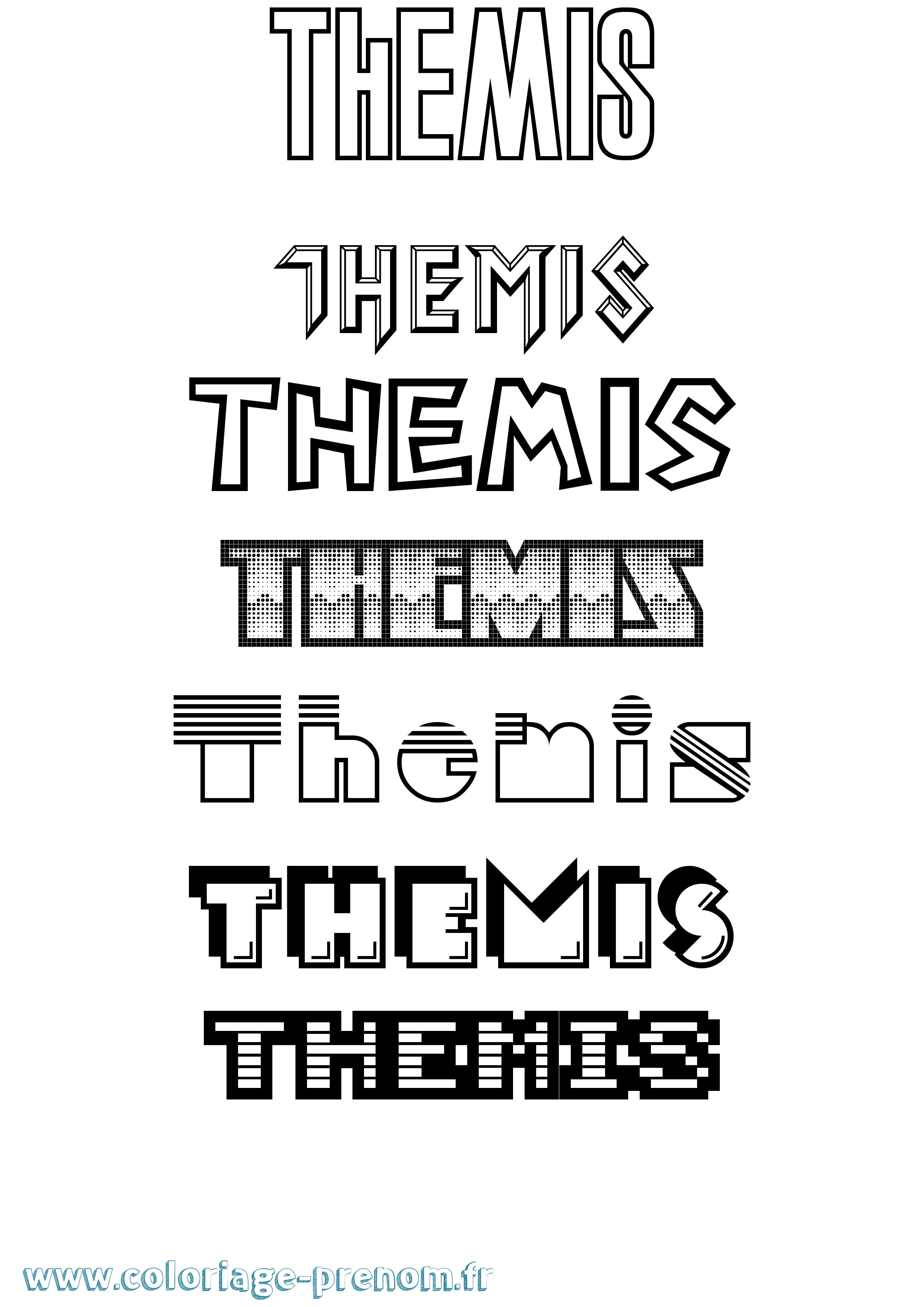 Coloriage Themis Jeux Vidéos Coloriage prénom Themis Jeux Vidéos