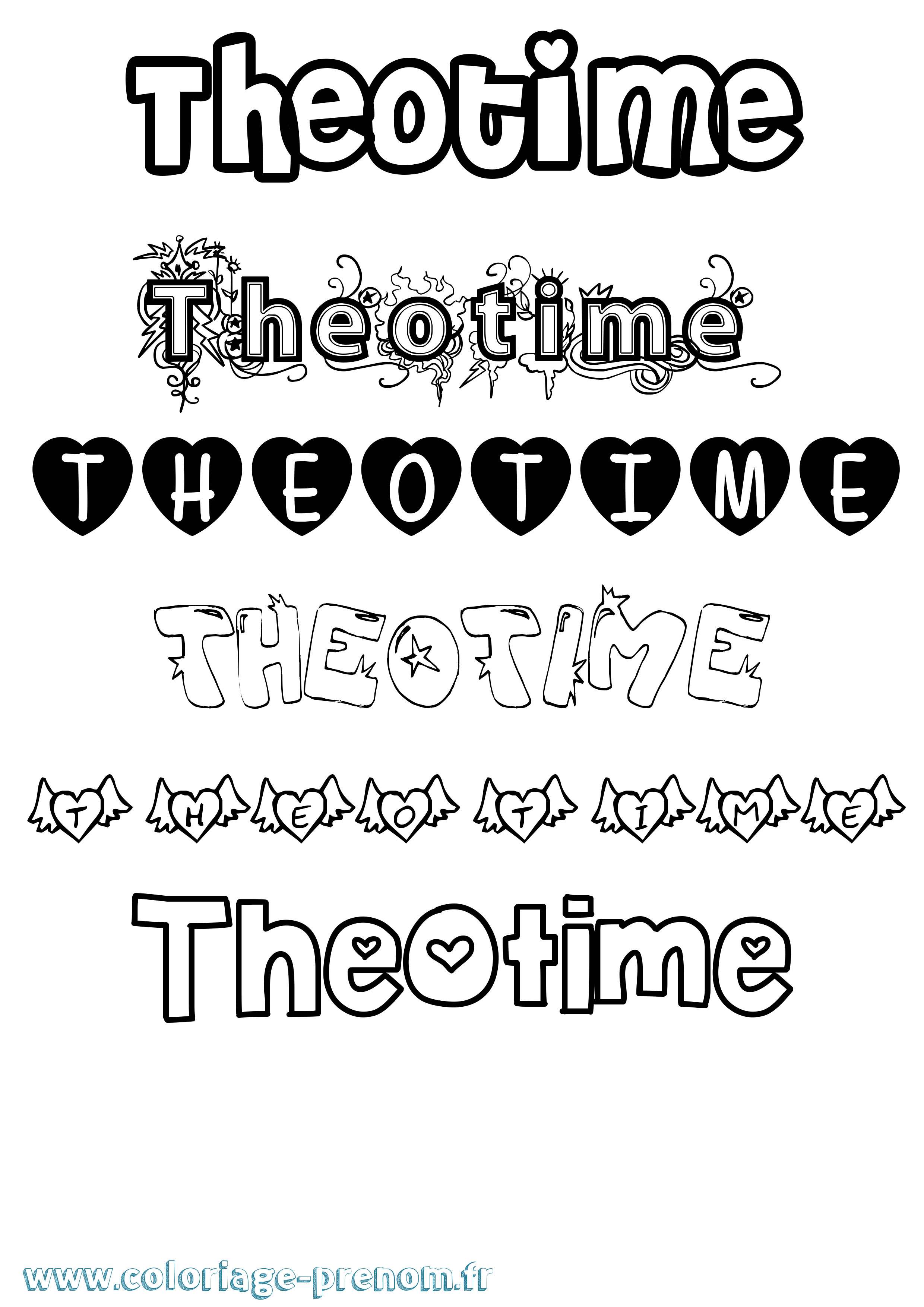 Coloriage prénom Theotime