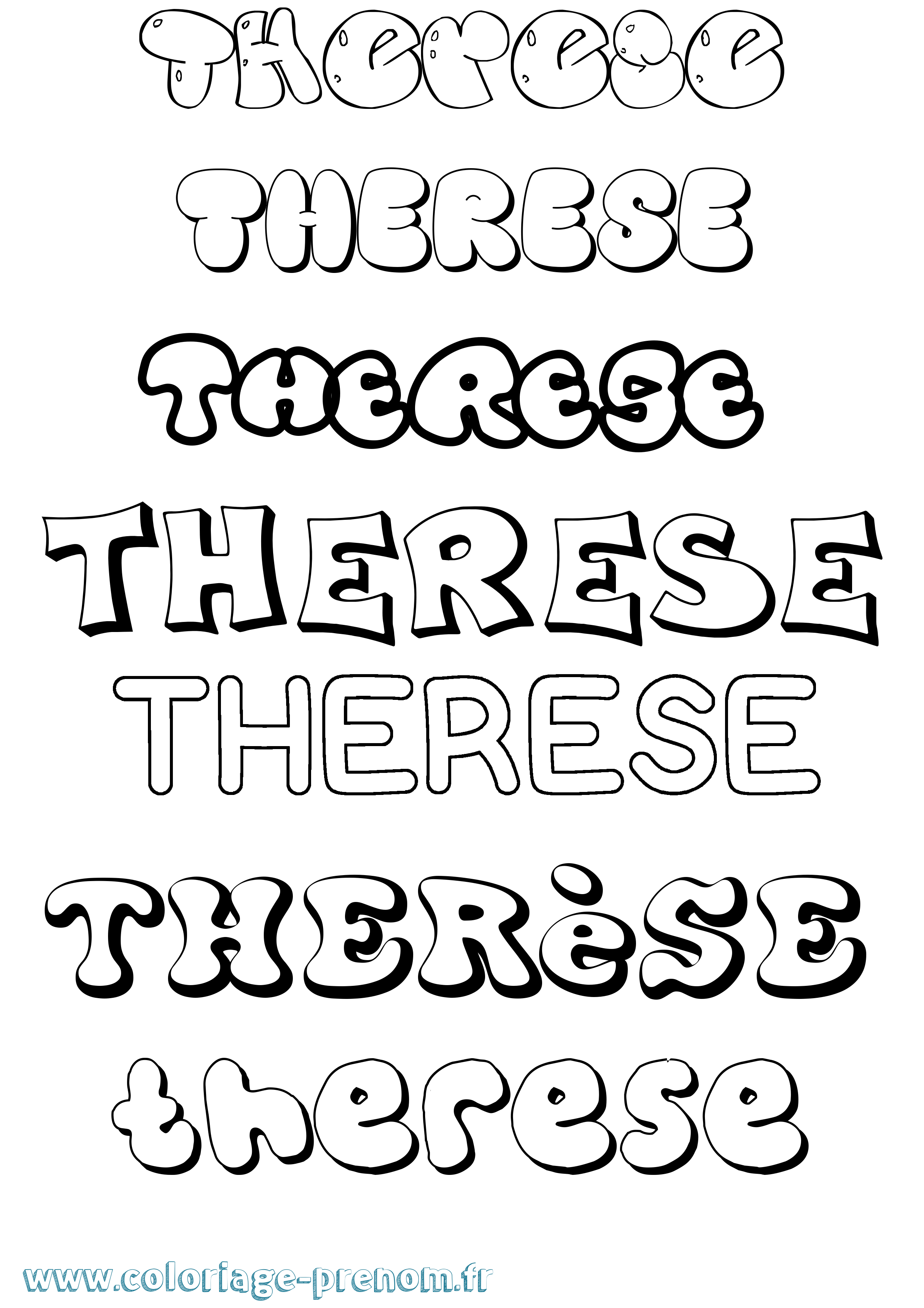 Coloriage Therèse Coloriage prénom Therèse