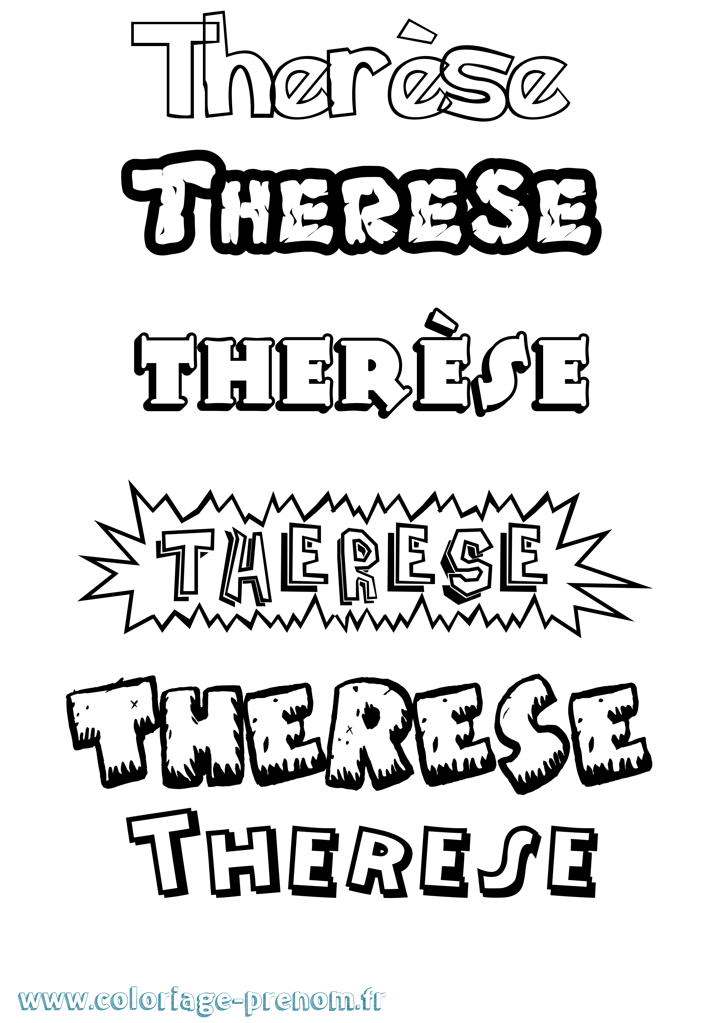 Coloriage Therèse Coloriage prénom Therèse