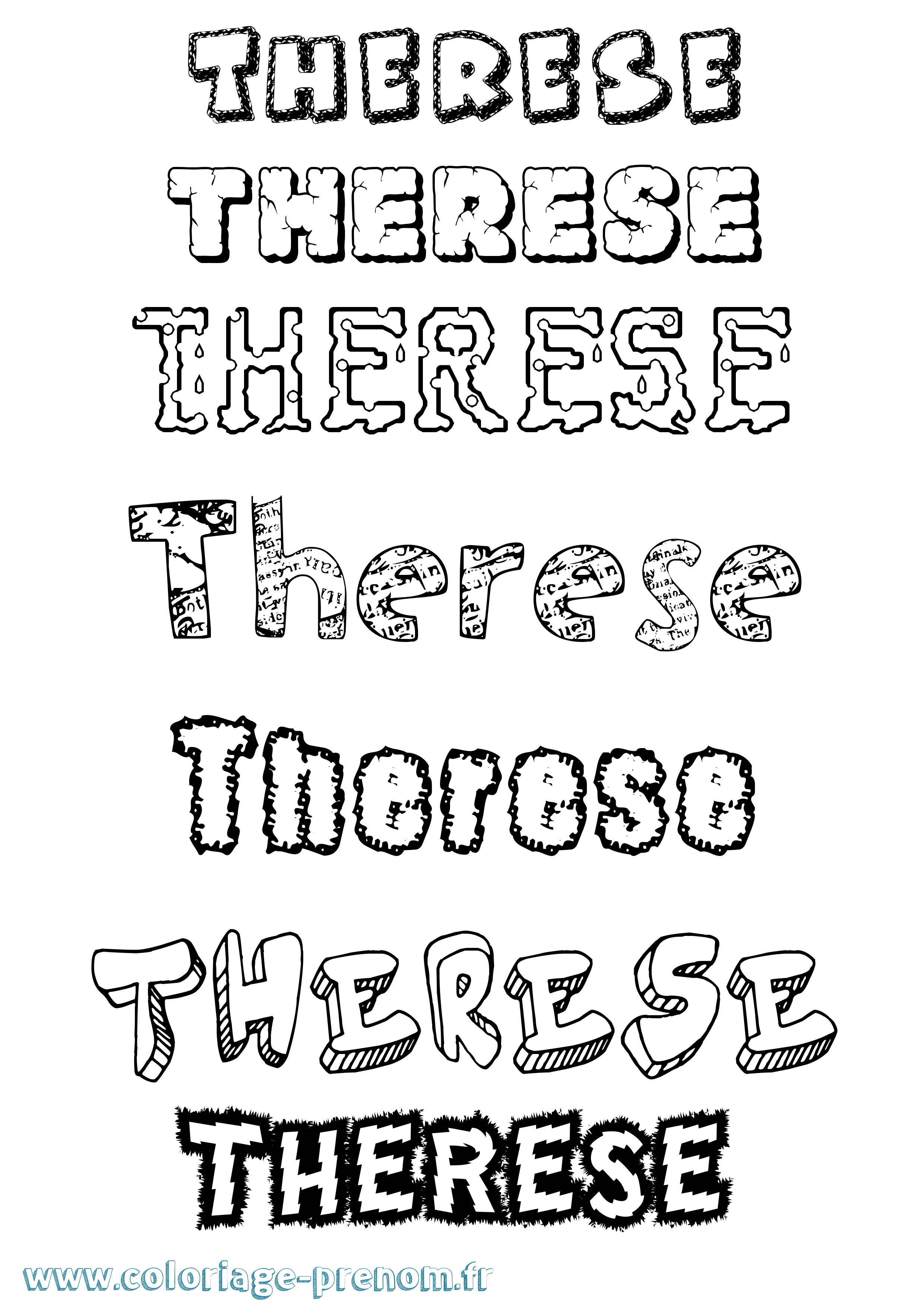 Coloriage Therèse Coloriage prénom Therèse