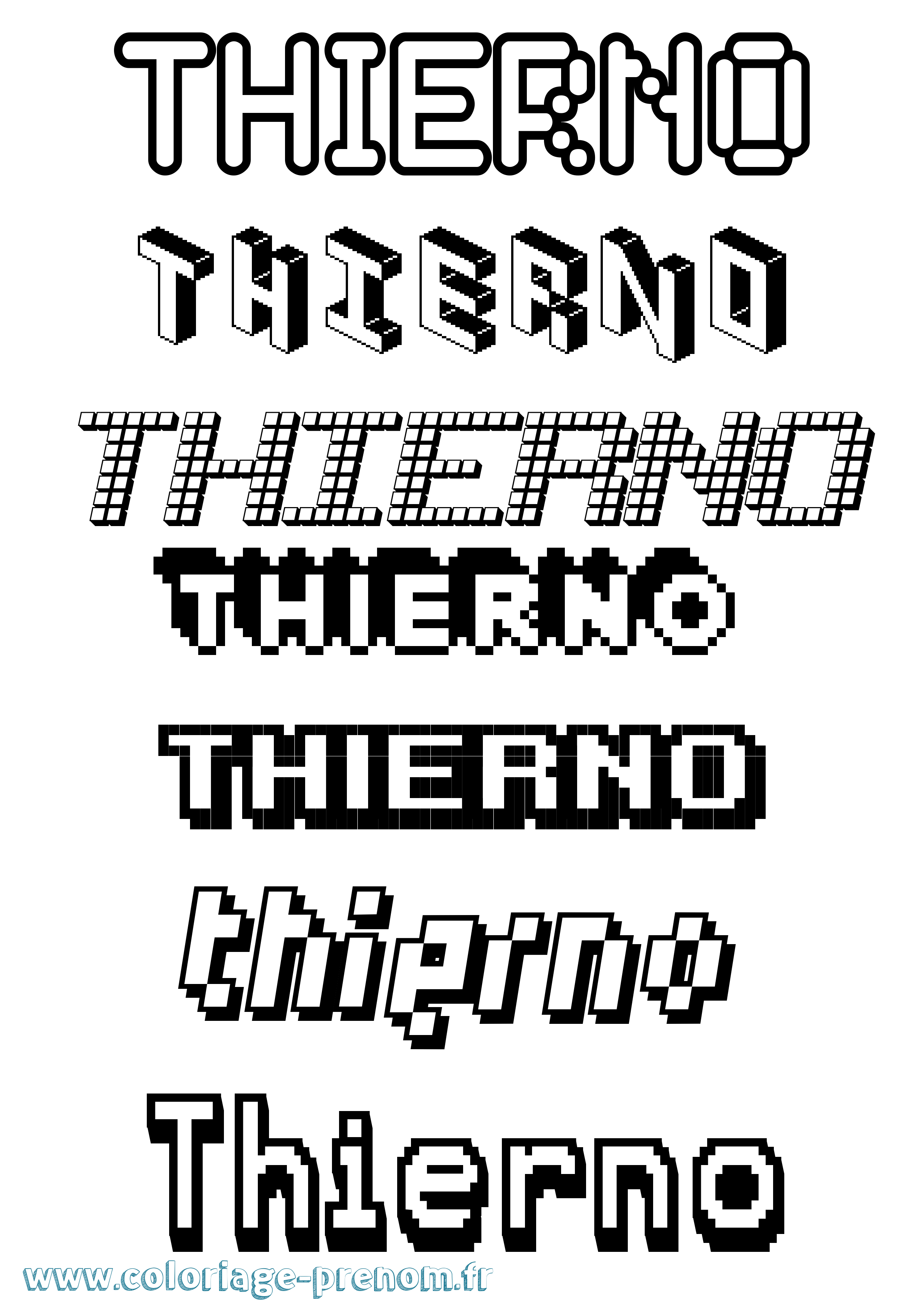 Coloriage prénom Thierno