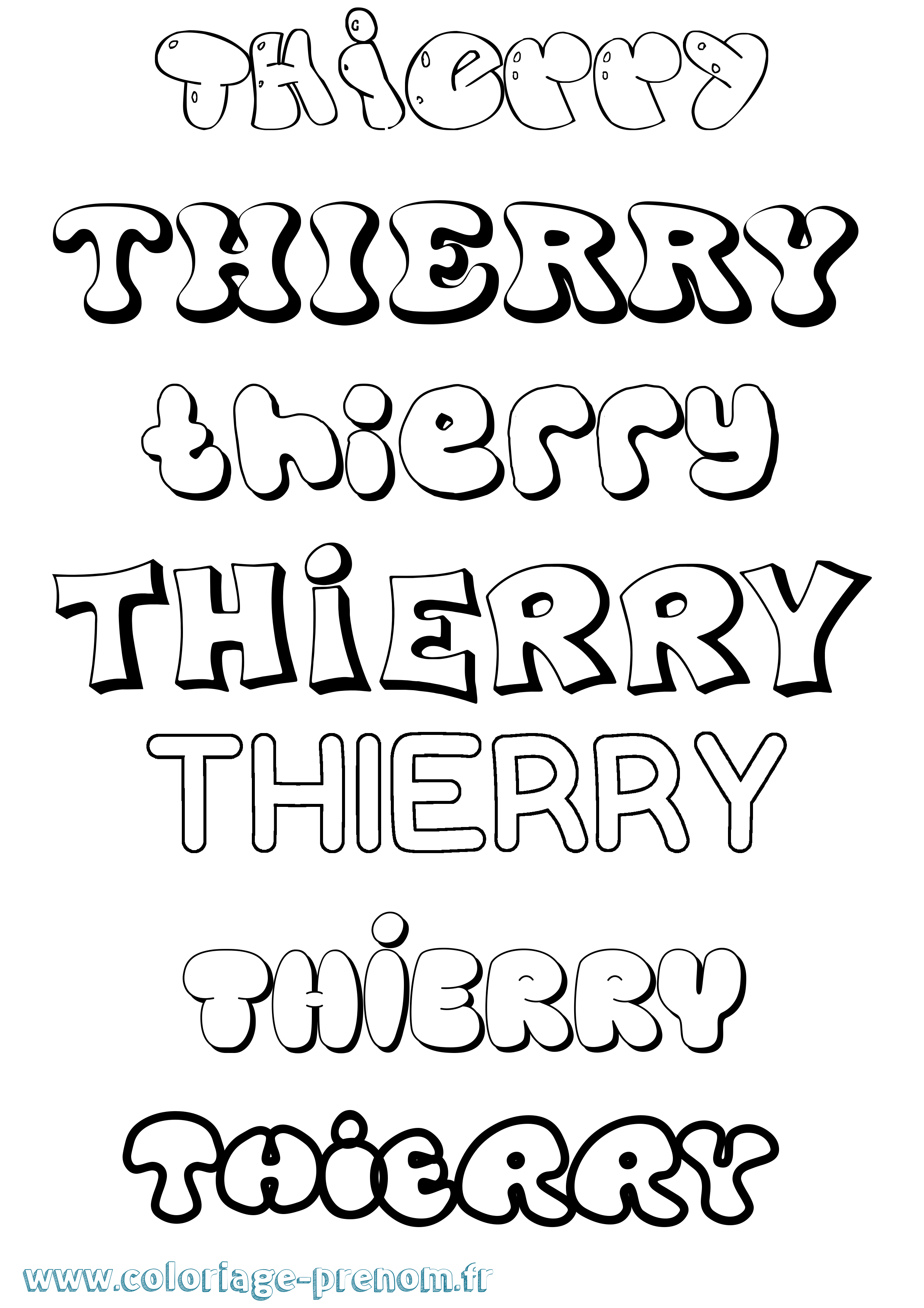Coloriage prénom Thierry