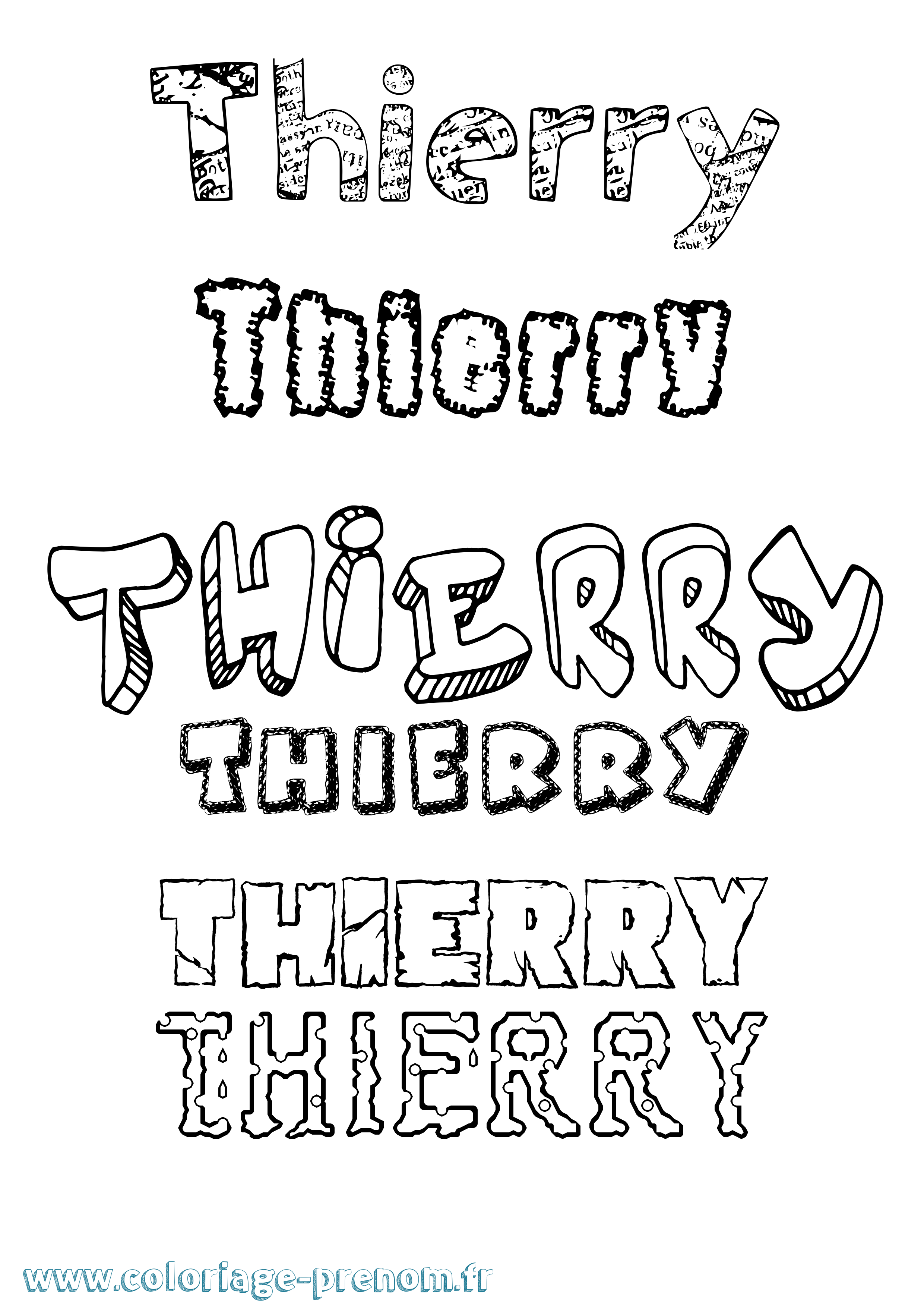 Coloriage prénom Thierry