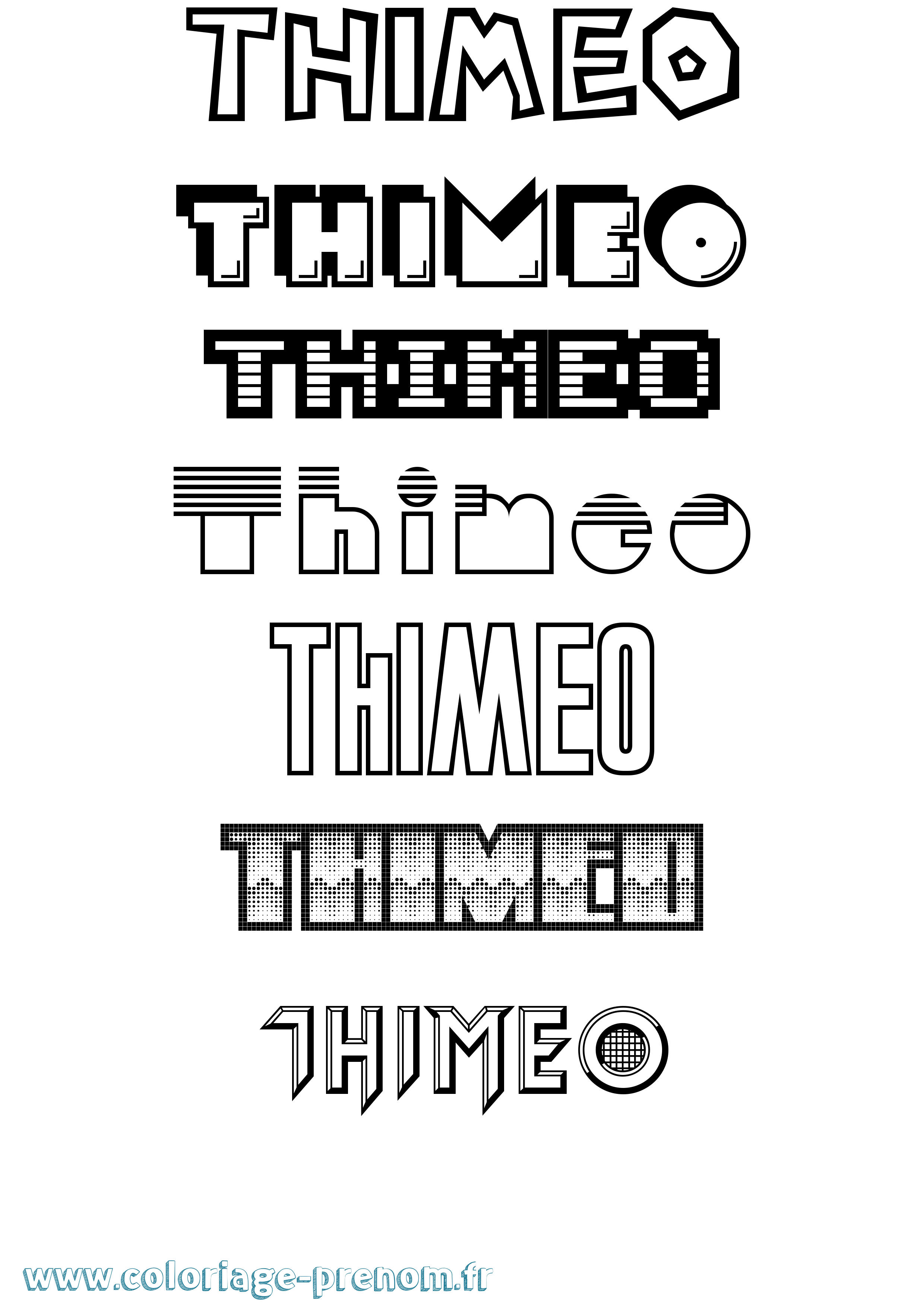 Coloriage prénom Thimeo Jeux Vidéos
