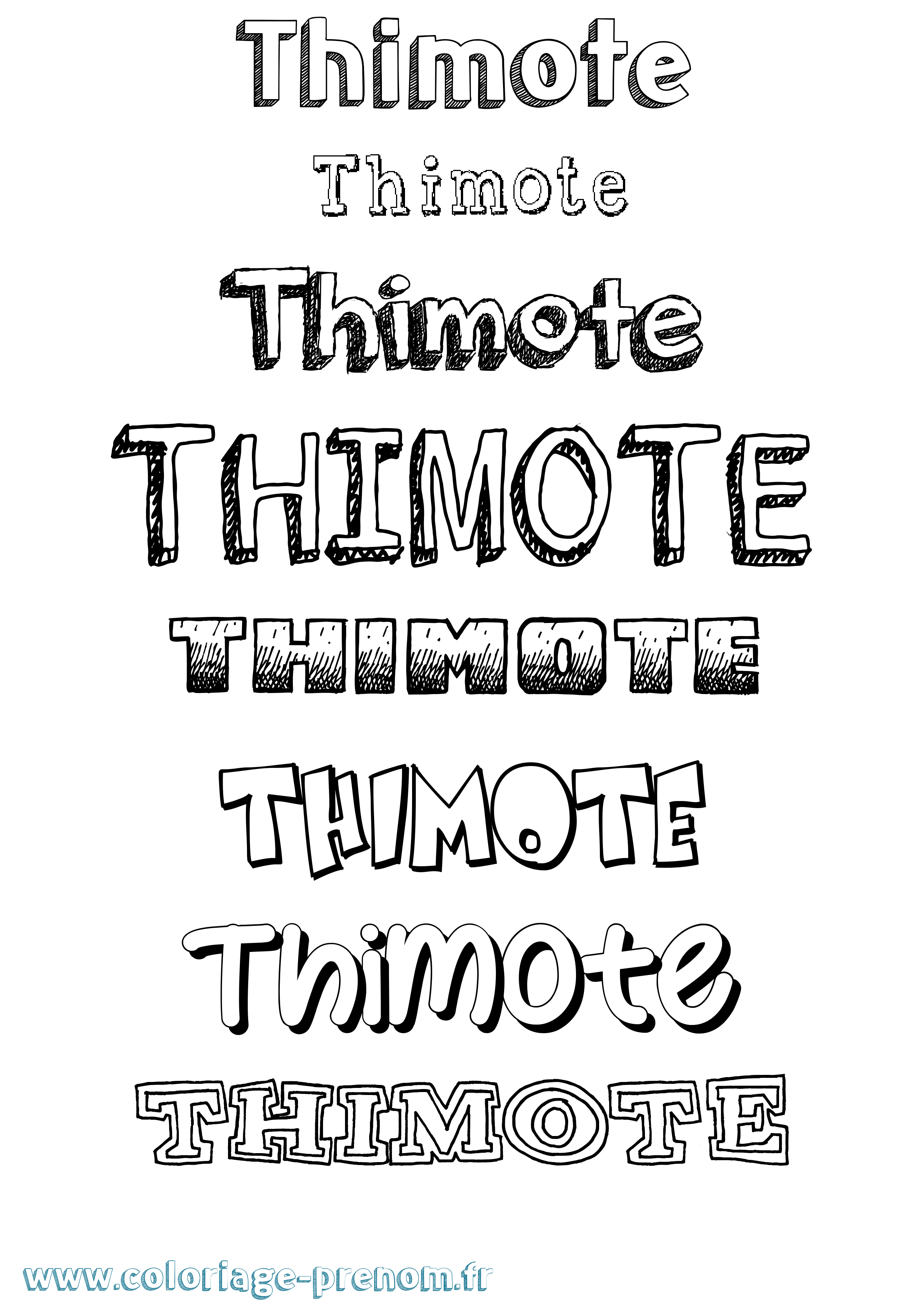 Coloriage prénom Thimote Dessiné