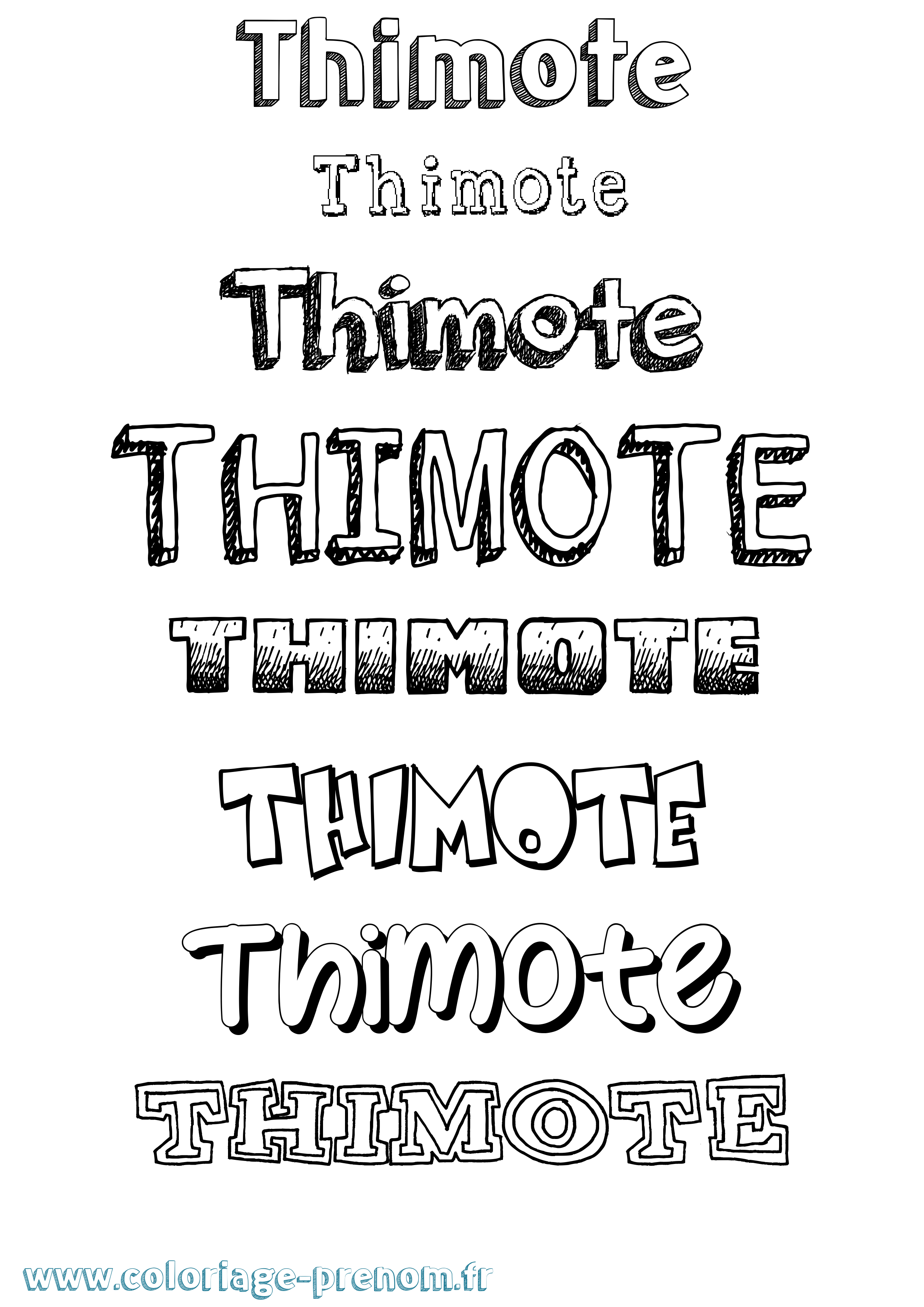 Coloriage Thimote Dessiné Coloriage prénom Thimote Dessiné