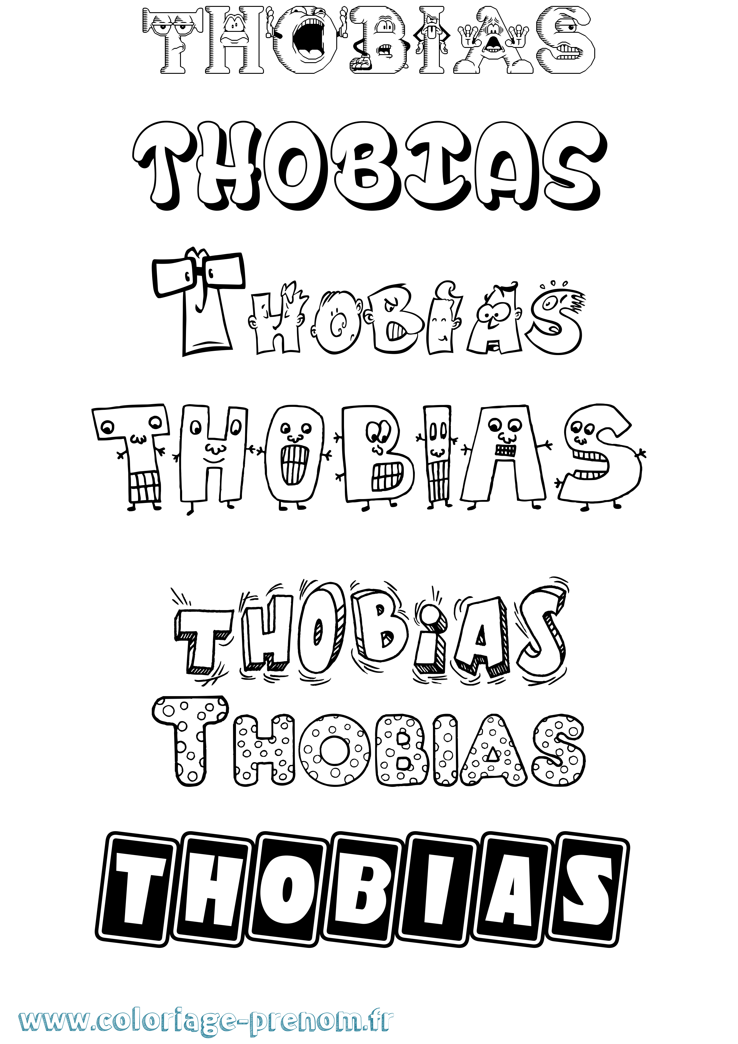 Coloriage Thobias Fun Coloriage prénom Thobias Fun
