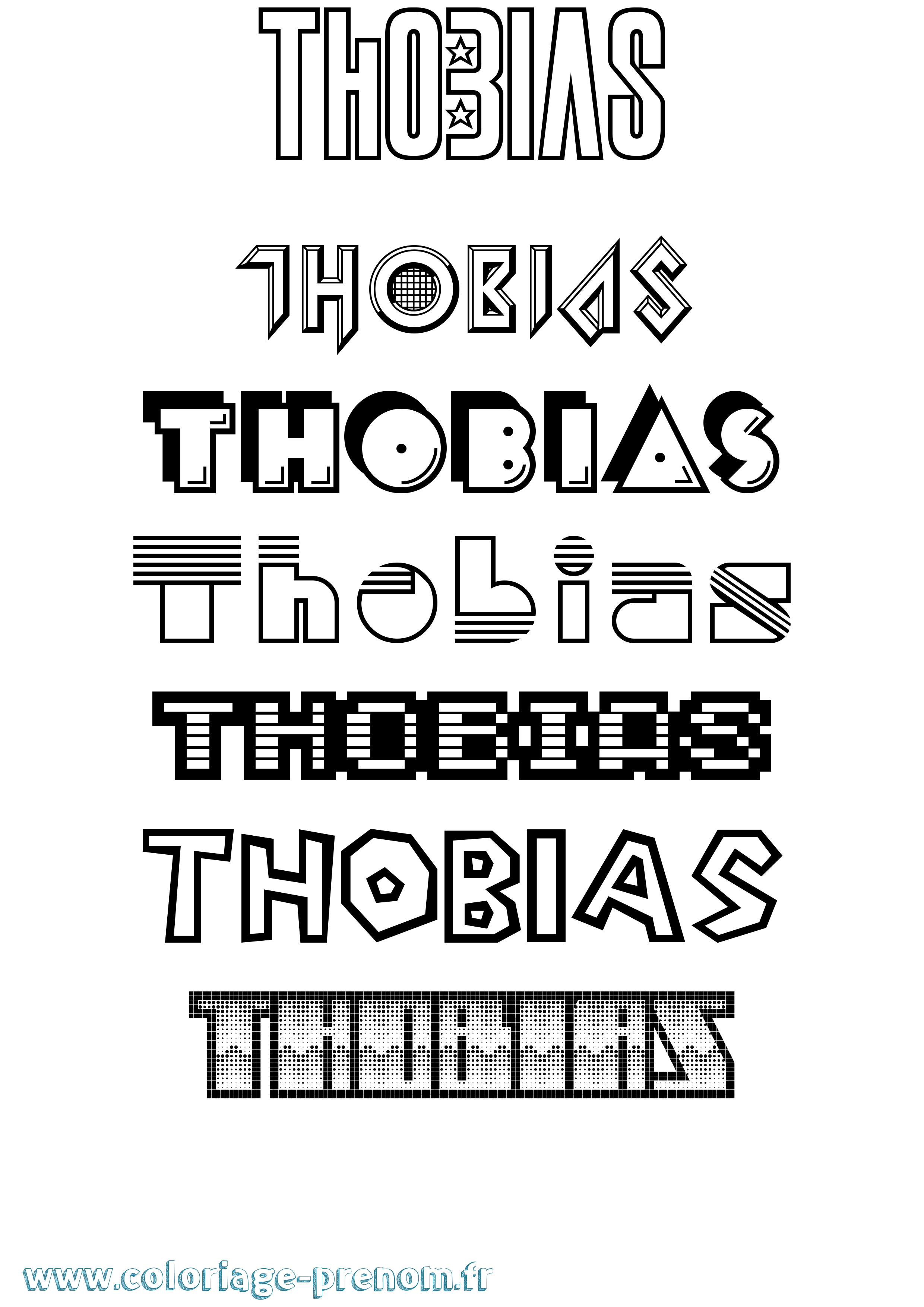 Coloriage Thobias Jeux Vidéos Coloriage prénom Thobias Jeux Vidéos
