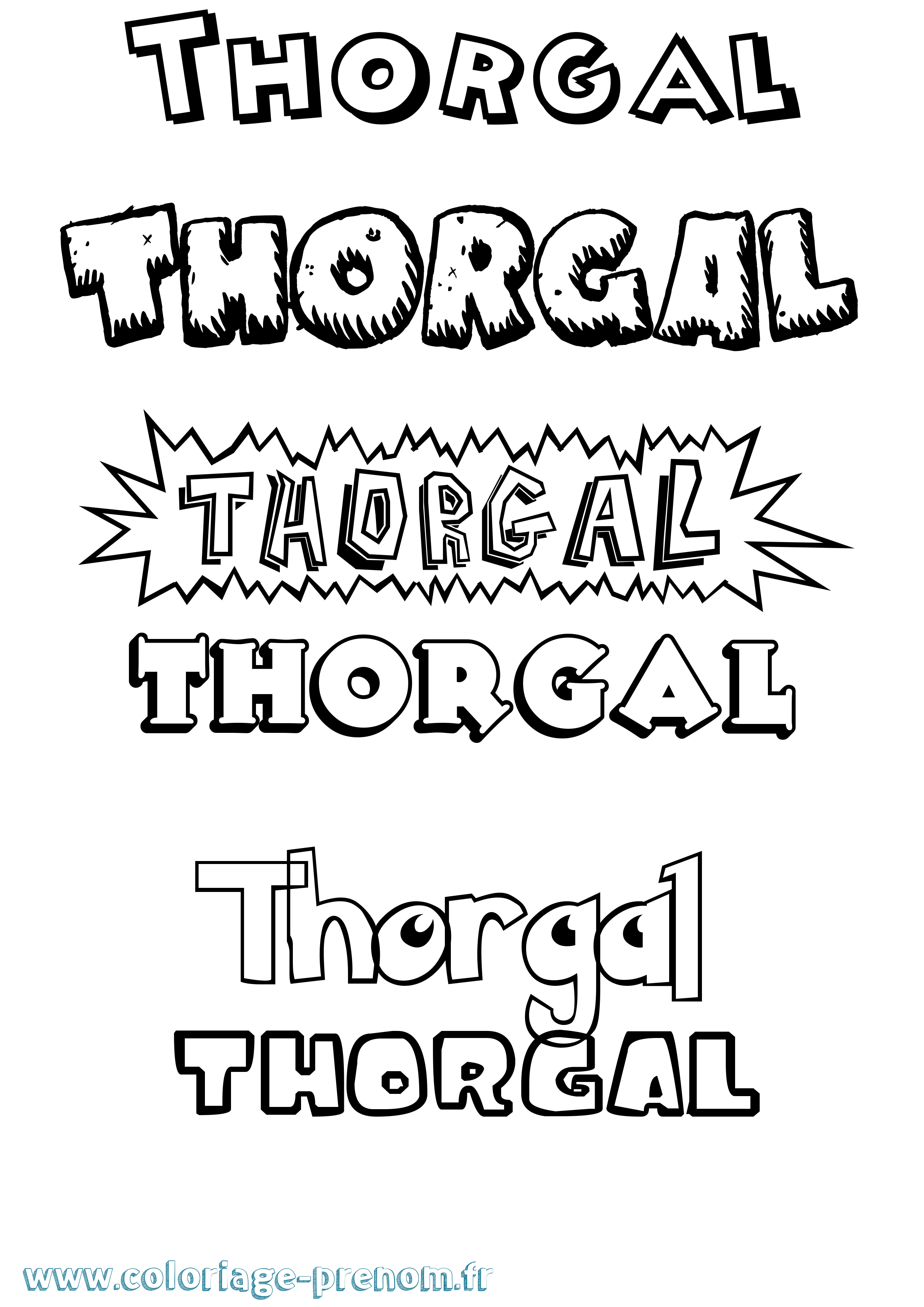 Coloriage Thorgal Dessin Animé Coloriage prénom Thorgal Dessin Animé