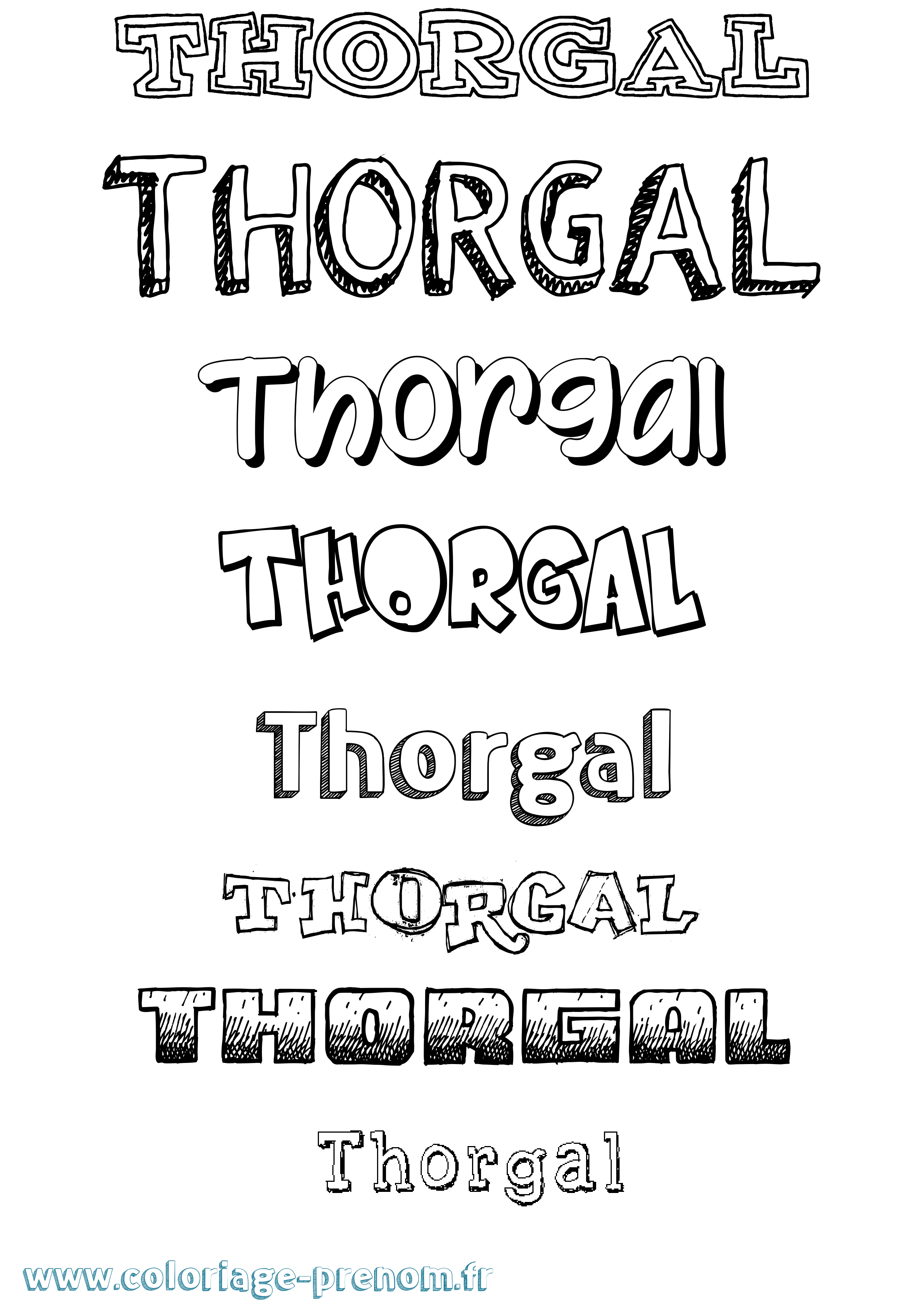 Coloriage Thorgal Dessiné Coloriage prénom Thorgal Dessiné