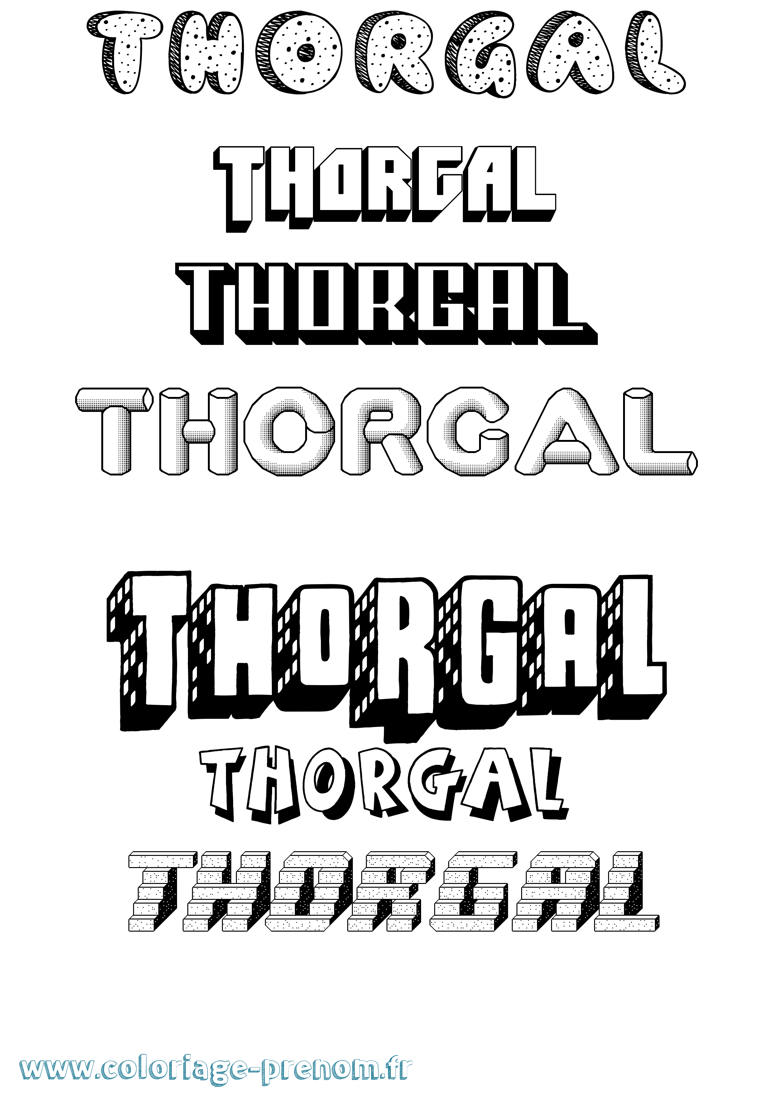 Coloriage Thorgal Effet 3D Coloriage prénom Thorgal Effet 3D