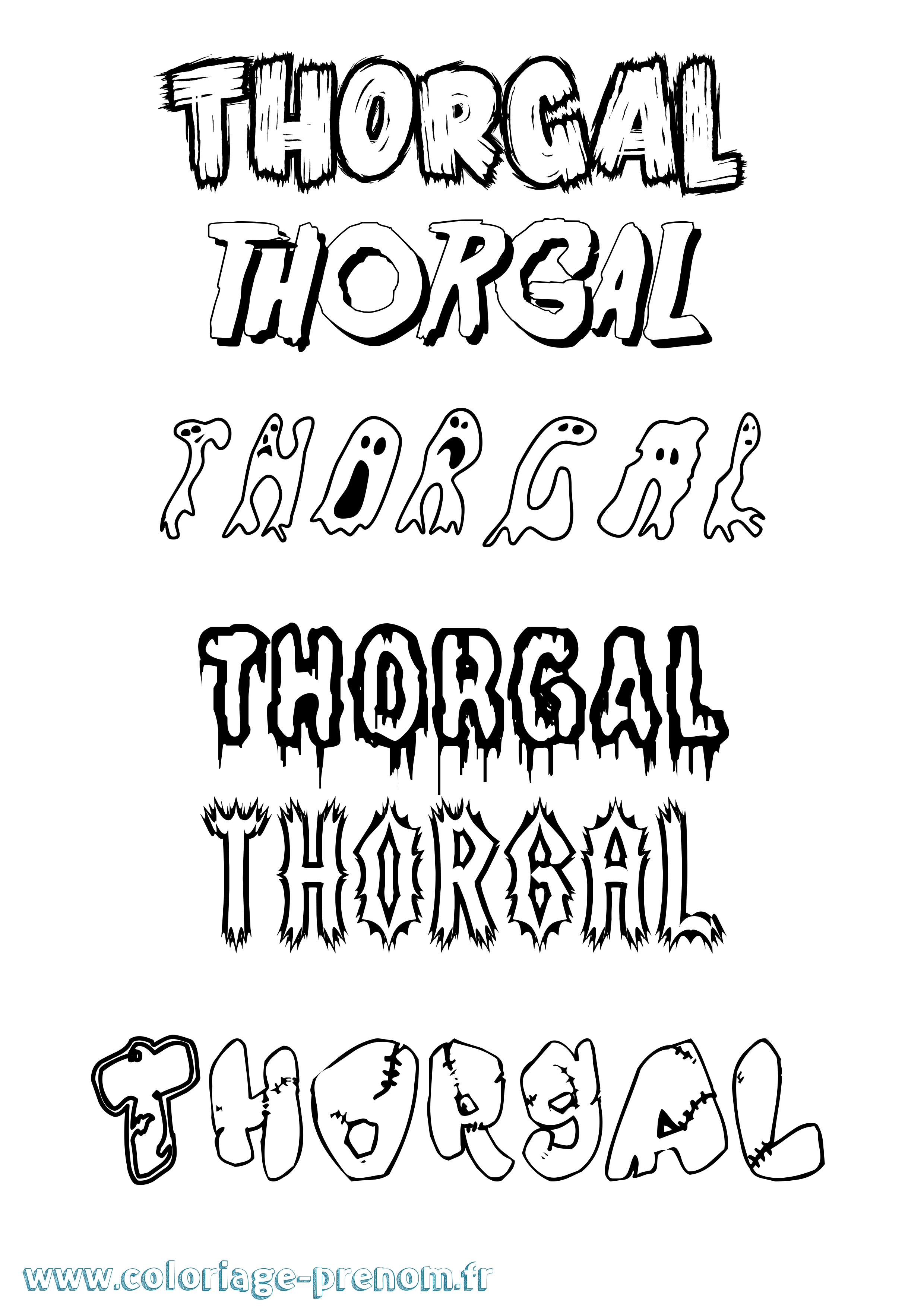 Coloriage prénom Thorgal Frisson