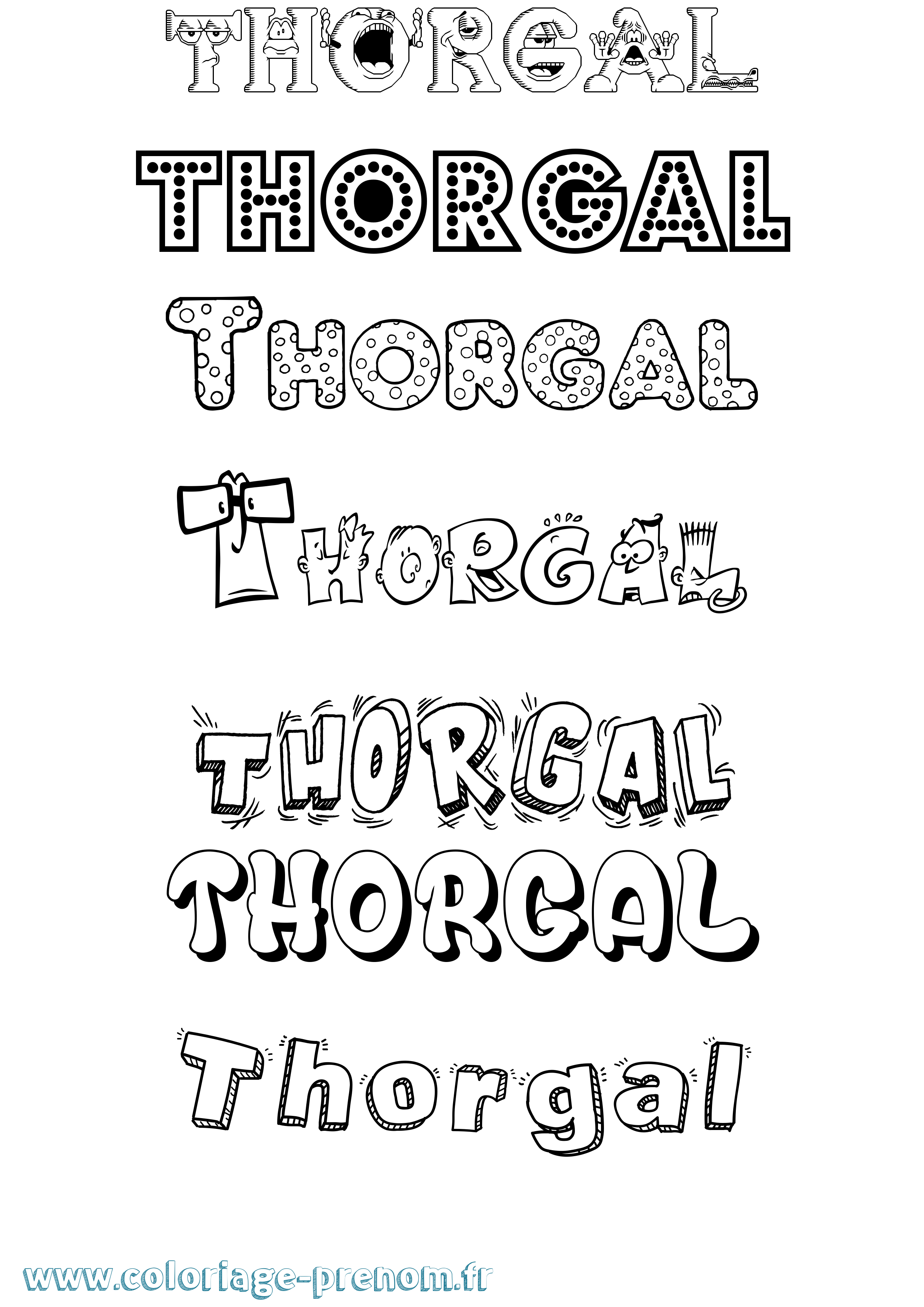 Coloriage prénom Thorgal Fun