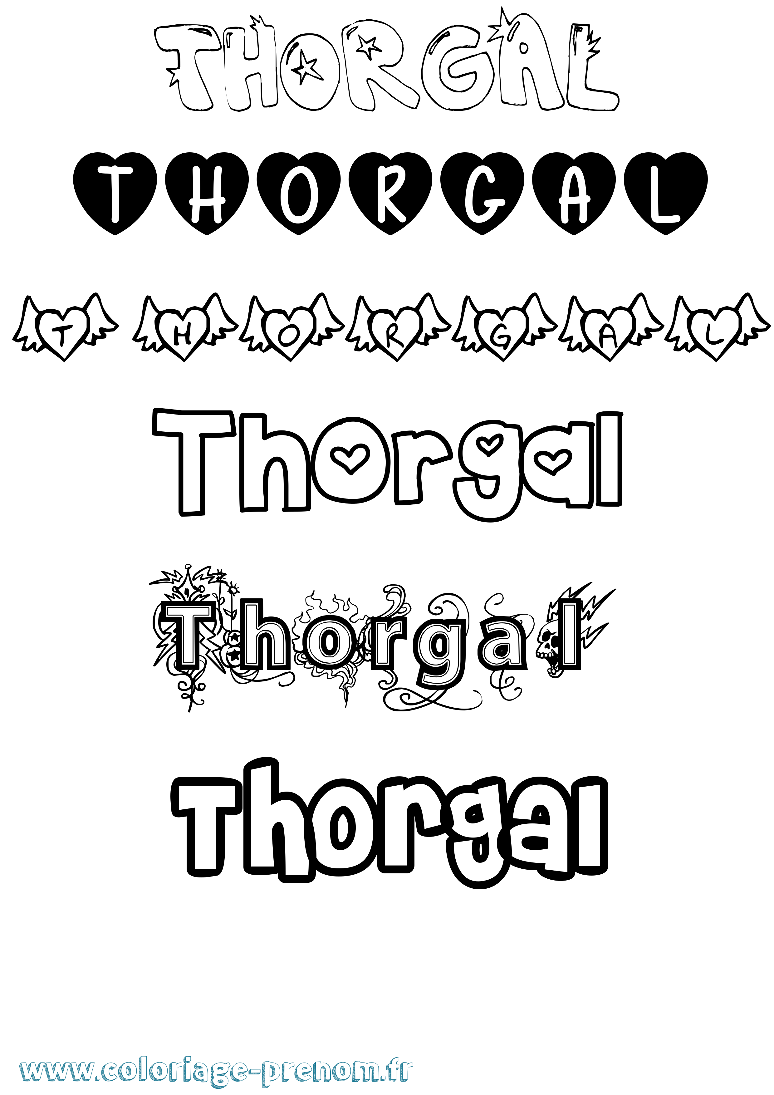 Coloriage Thorgal Girly Coloriage prénom Thorgal Girly