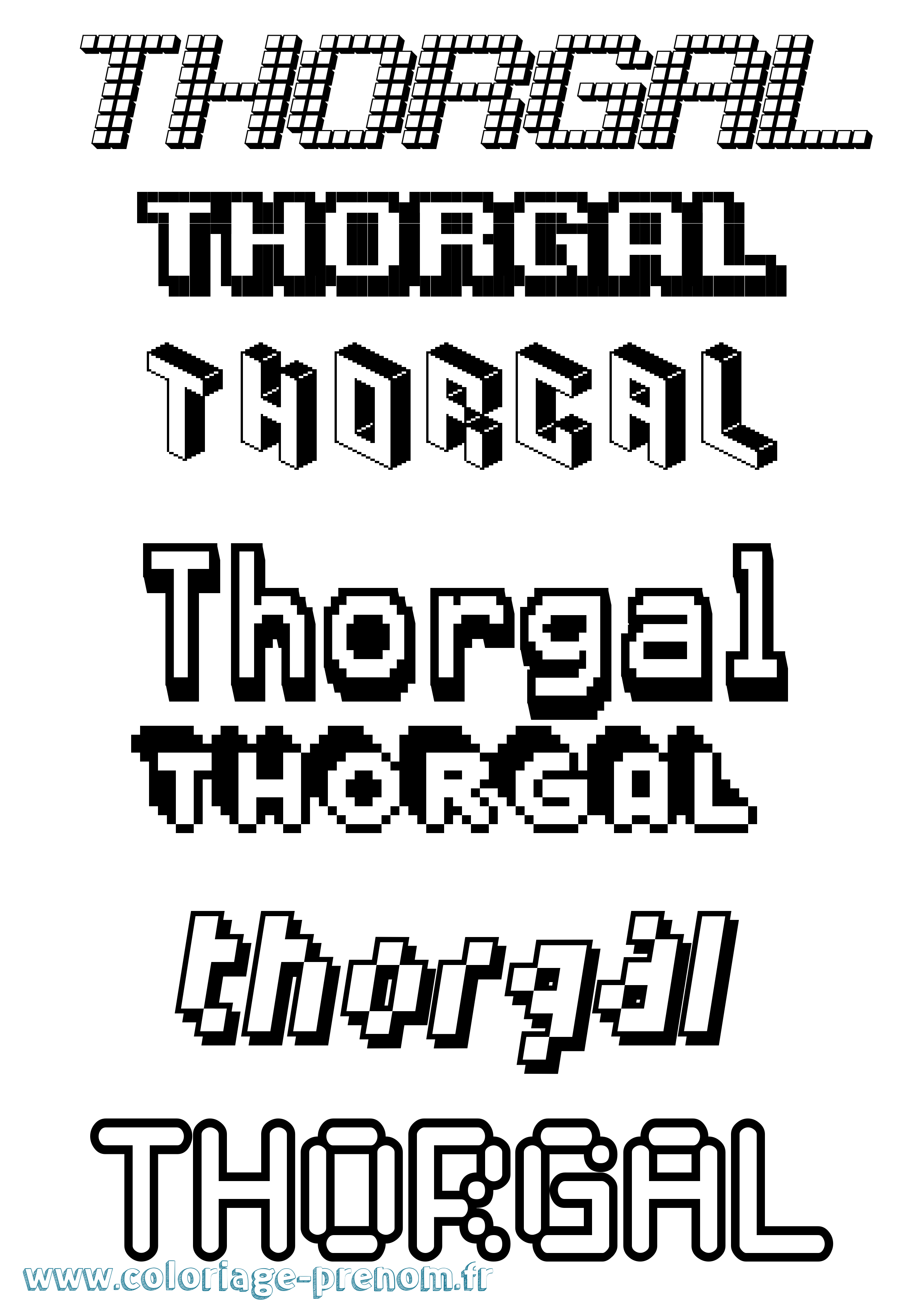 Coloriage Thorgal Pixel Coloriage prénom Thorgal Pixel
