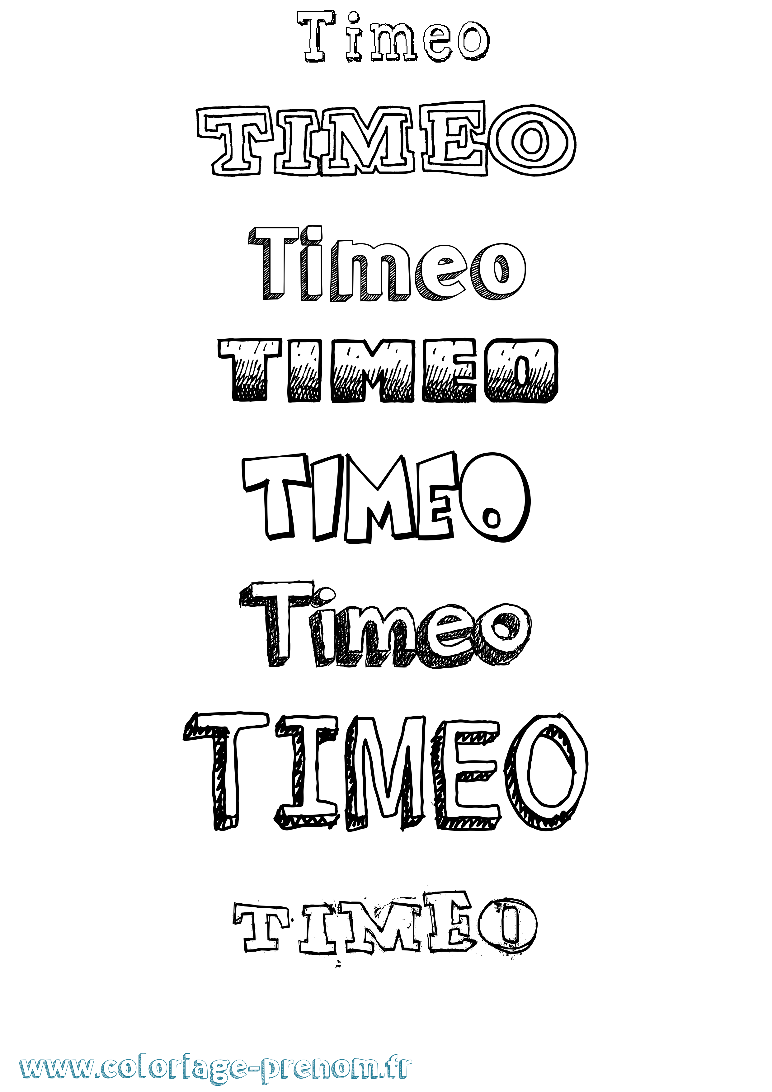 Coloriage Timeo Coloriage prénom Timeo