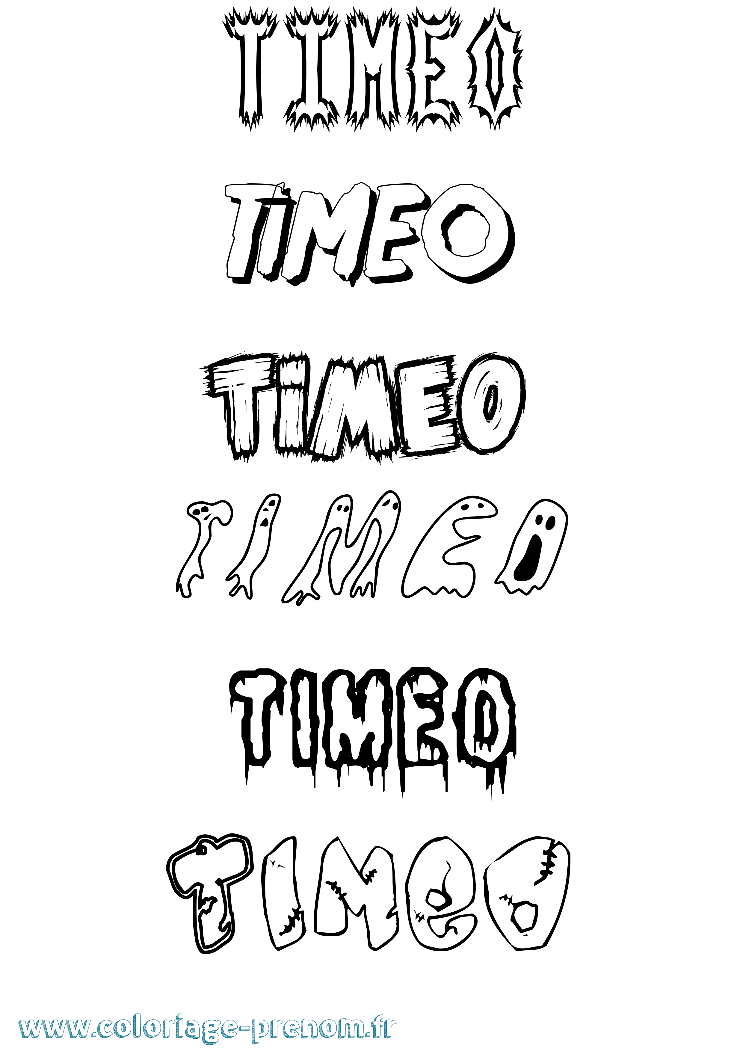 Coloriage Timeo Coloriage prénom Timeo