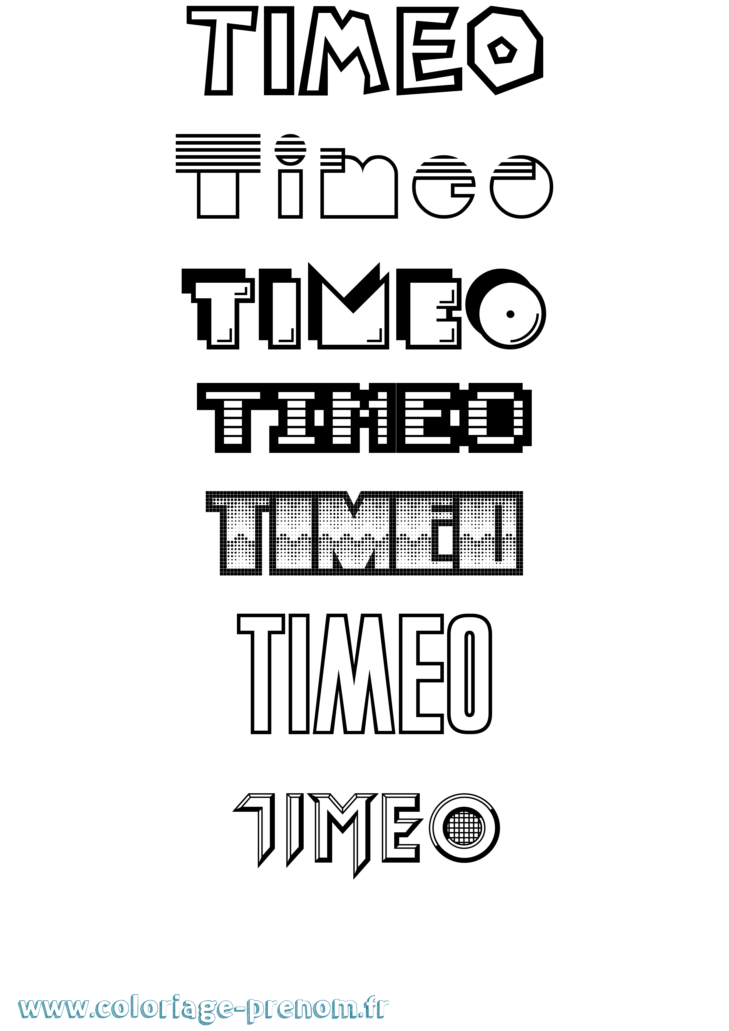 Coloriage Timeo Coloriage prénom Timeo
