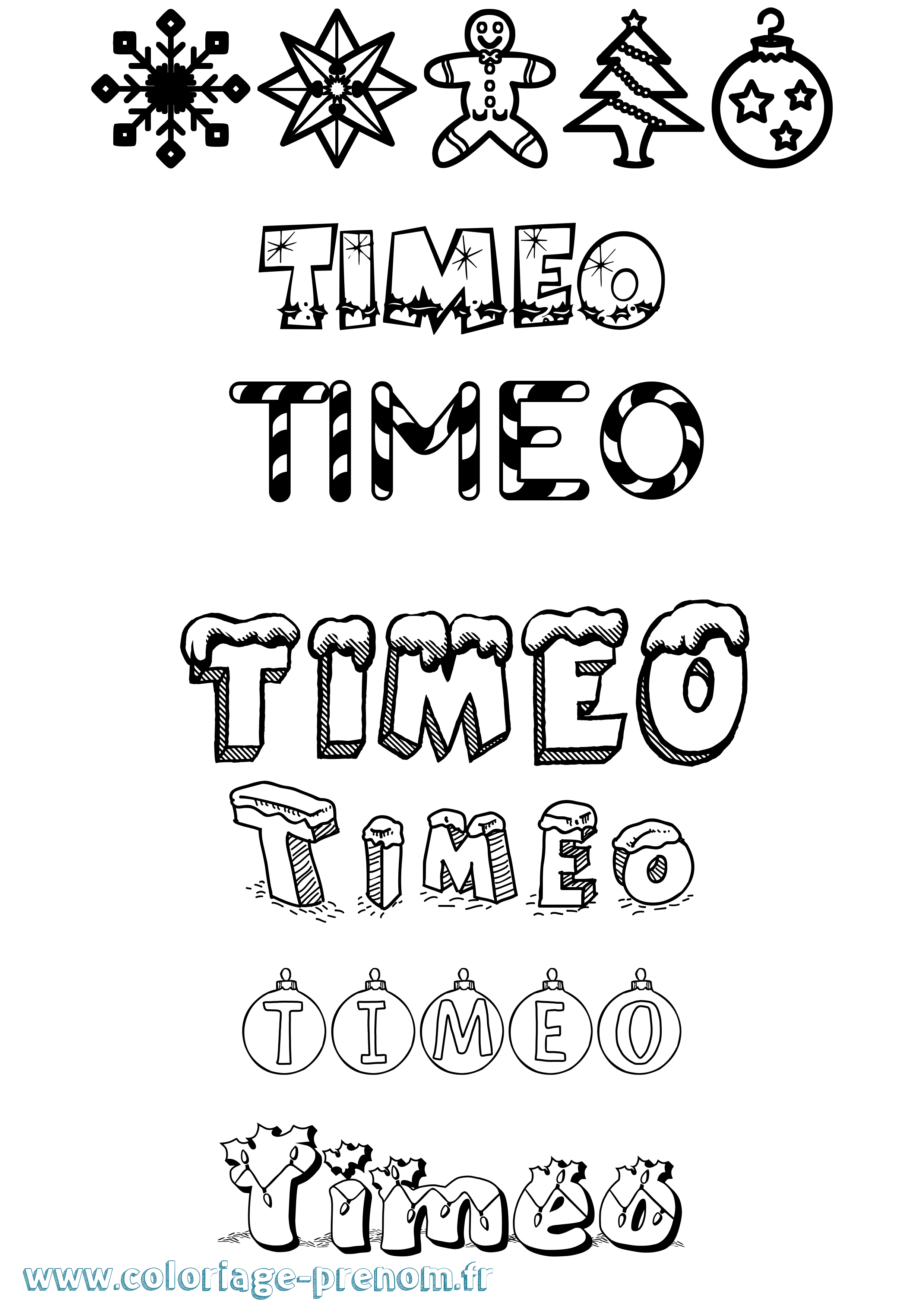 Coloriage Timeo Coloriage prénom Timeo