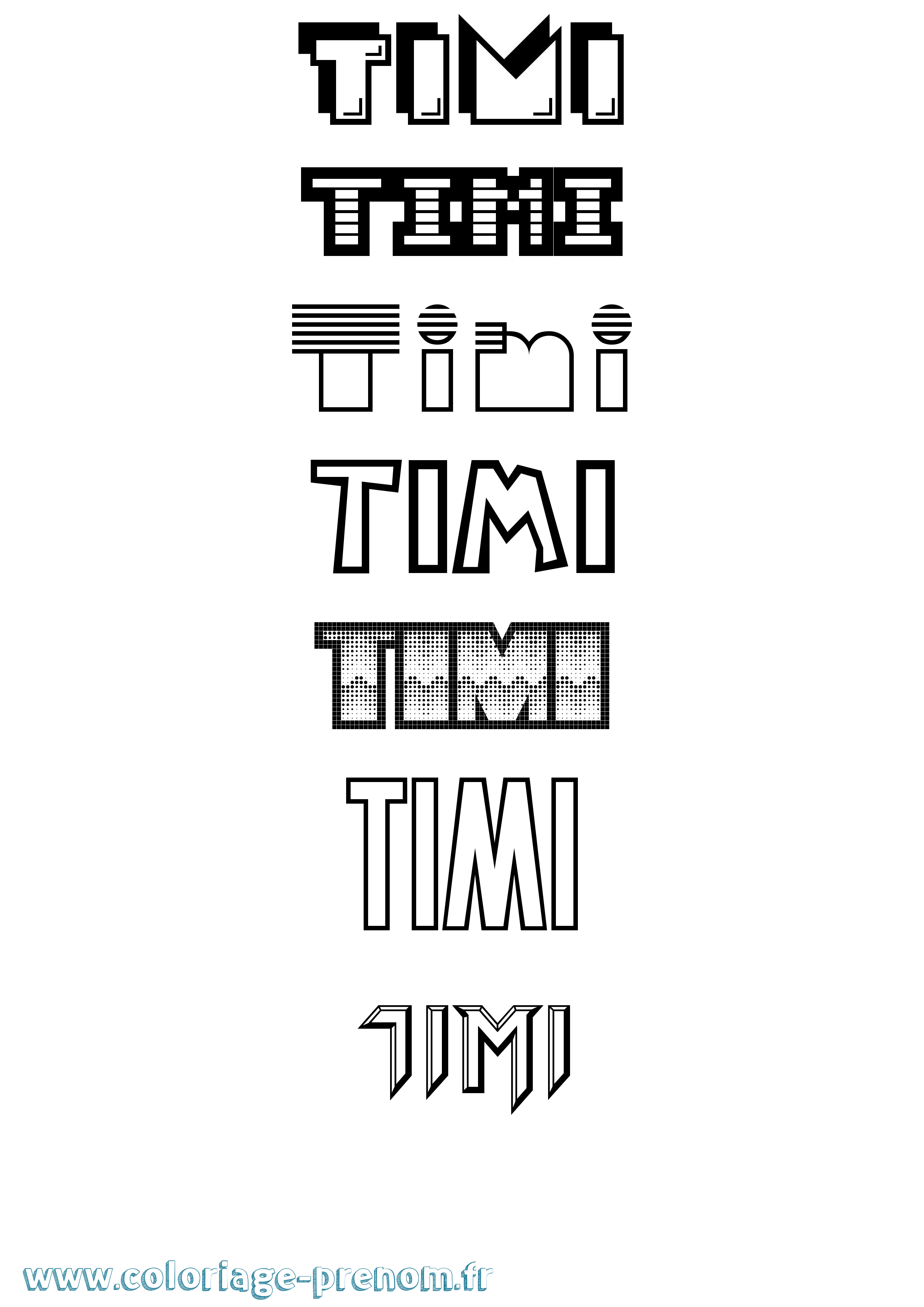 Coloriage Timi Jeux Vidéos Coloriage prénom Timi Jeux Vidéos