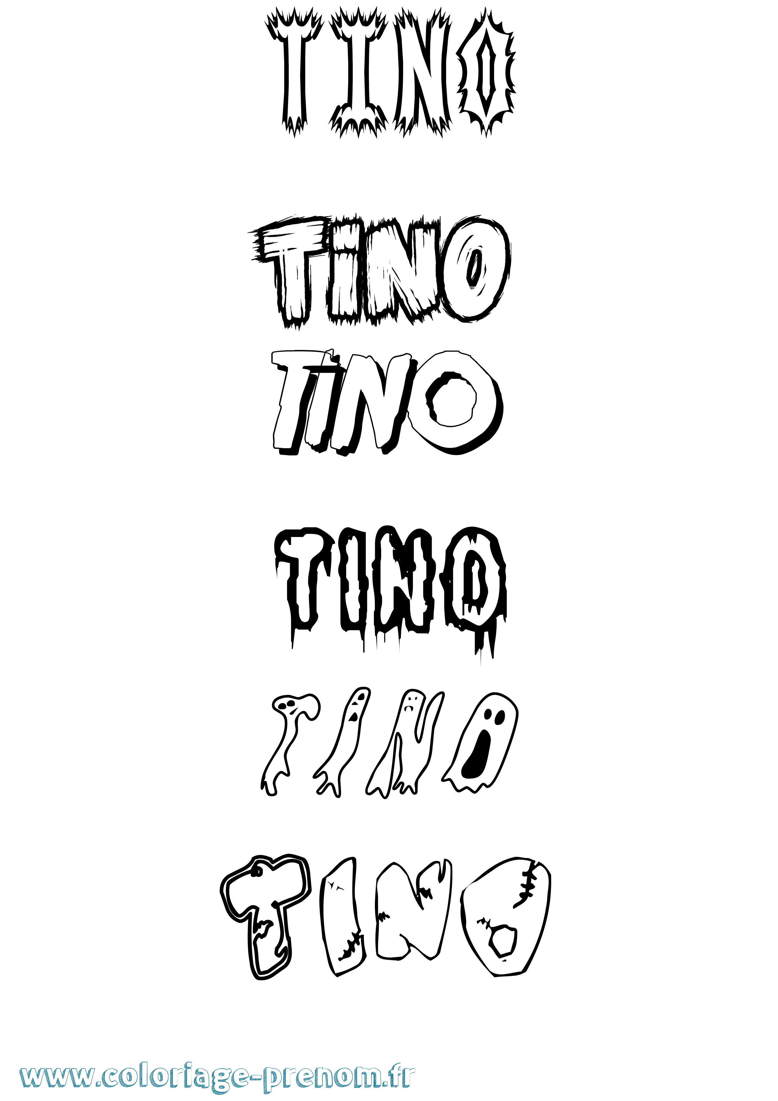 Coloriage Tino Frisson Coloriage prénom Tino Frisson