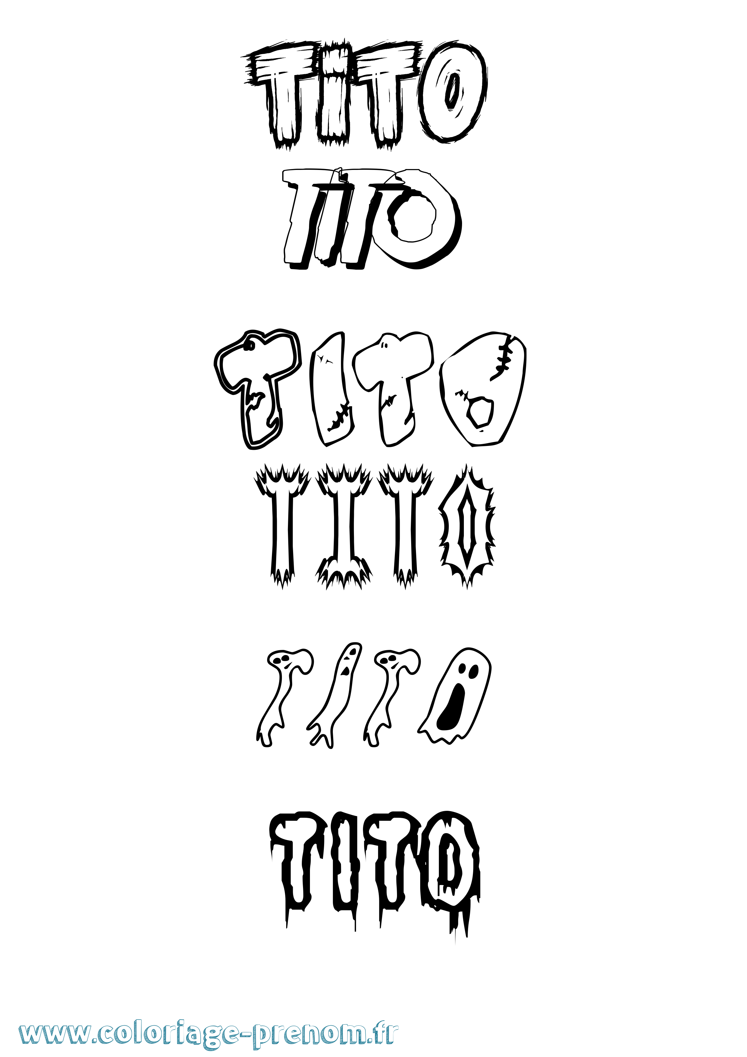 Coloriage Tito Frisson Coloriage prénom Tito Frisson