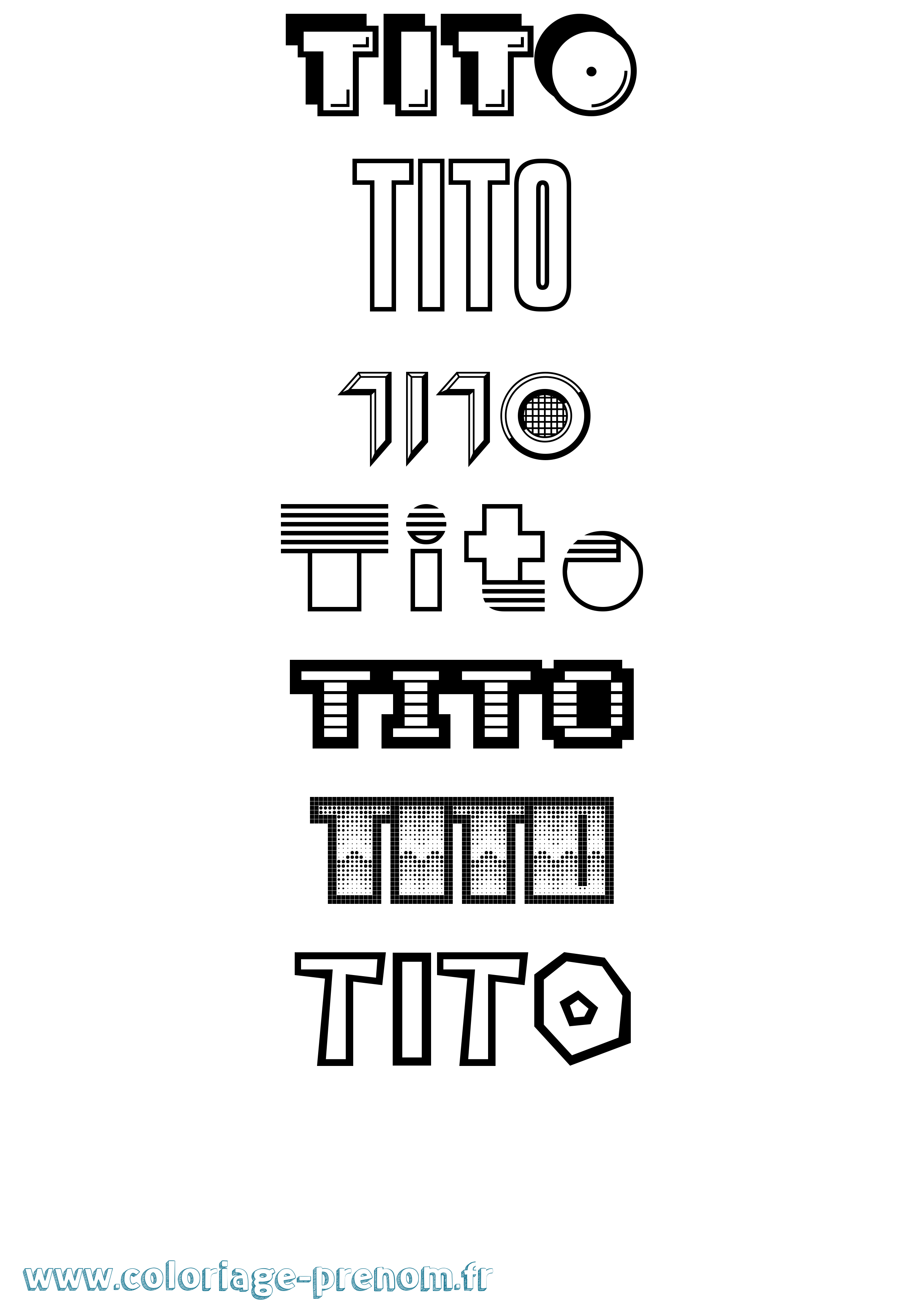 Coloriage Tito Jeux Vidéos Coloriage prénom Tito Jeux Vidéos