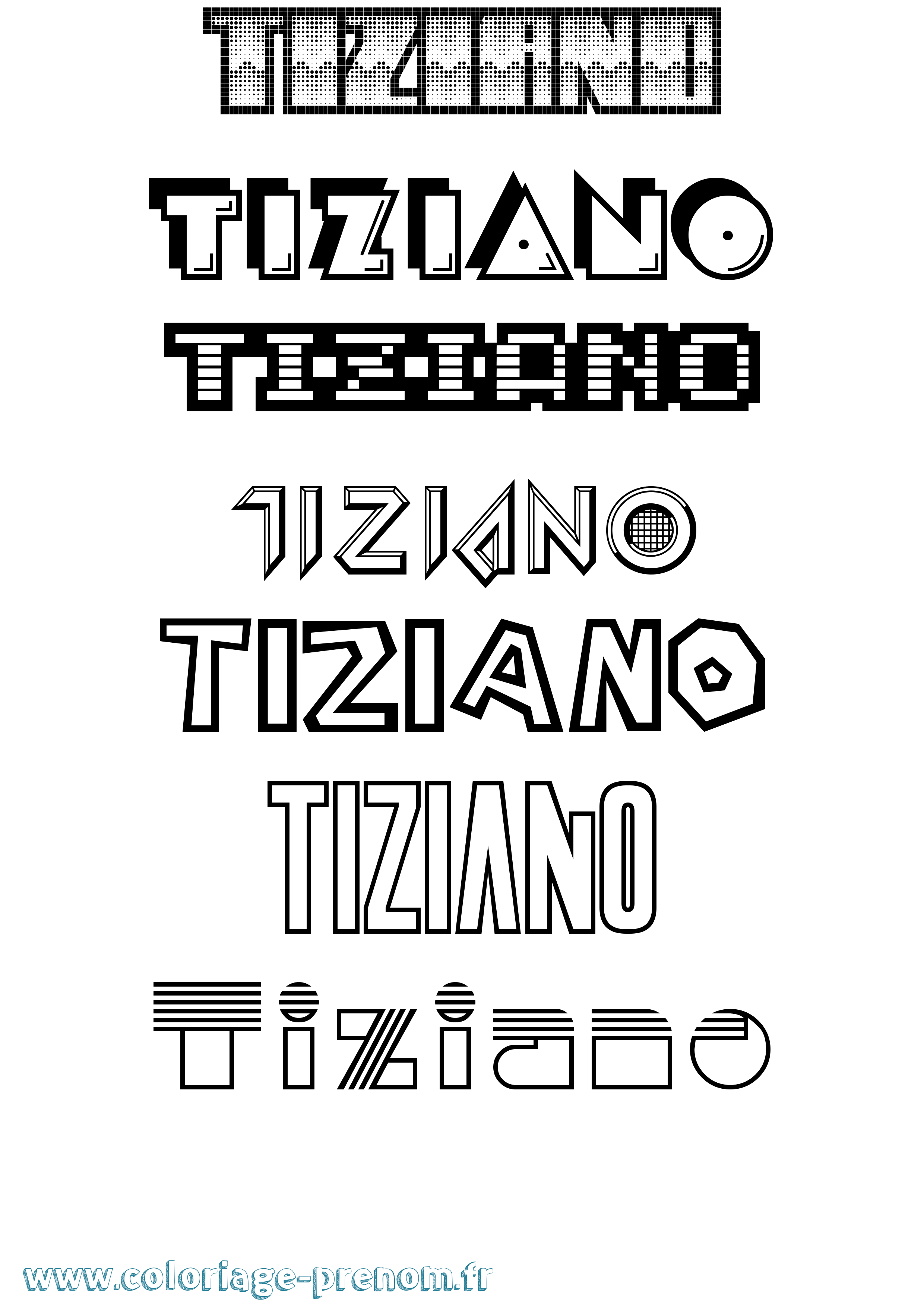 Coloriage Tiziano Jeux Vidéos Coloriage prénom Tiziano Jeux Vidéos