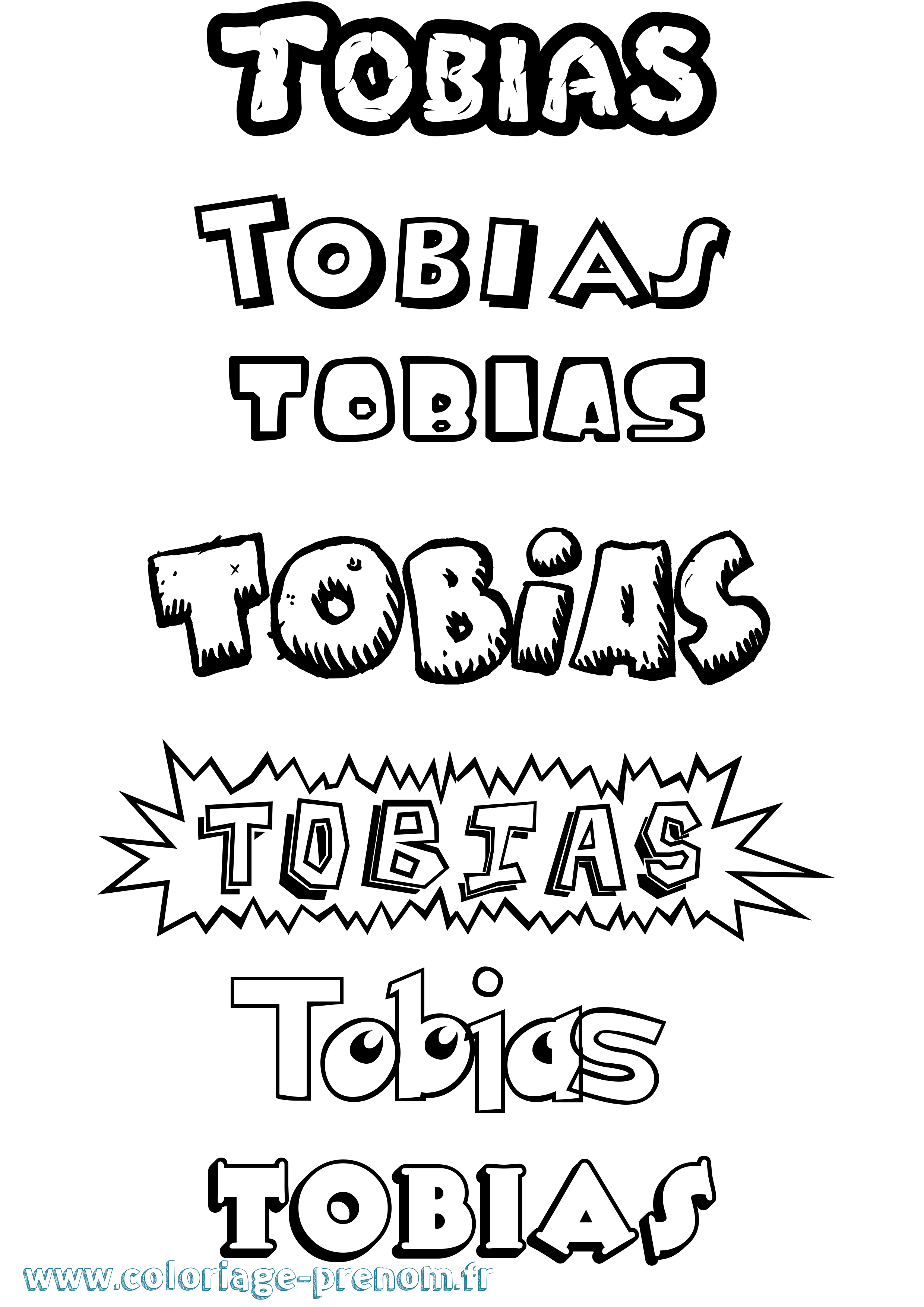 Coloriage prénom Tobias