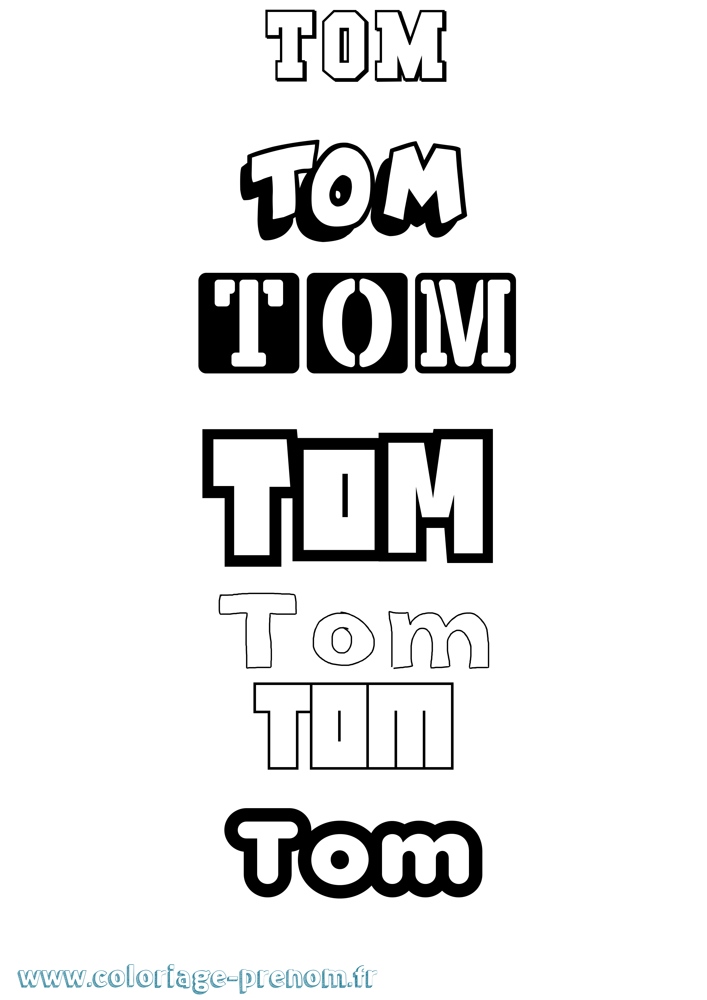 Coloriage prénom Tom
