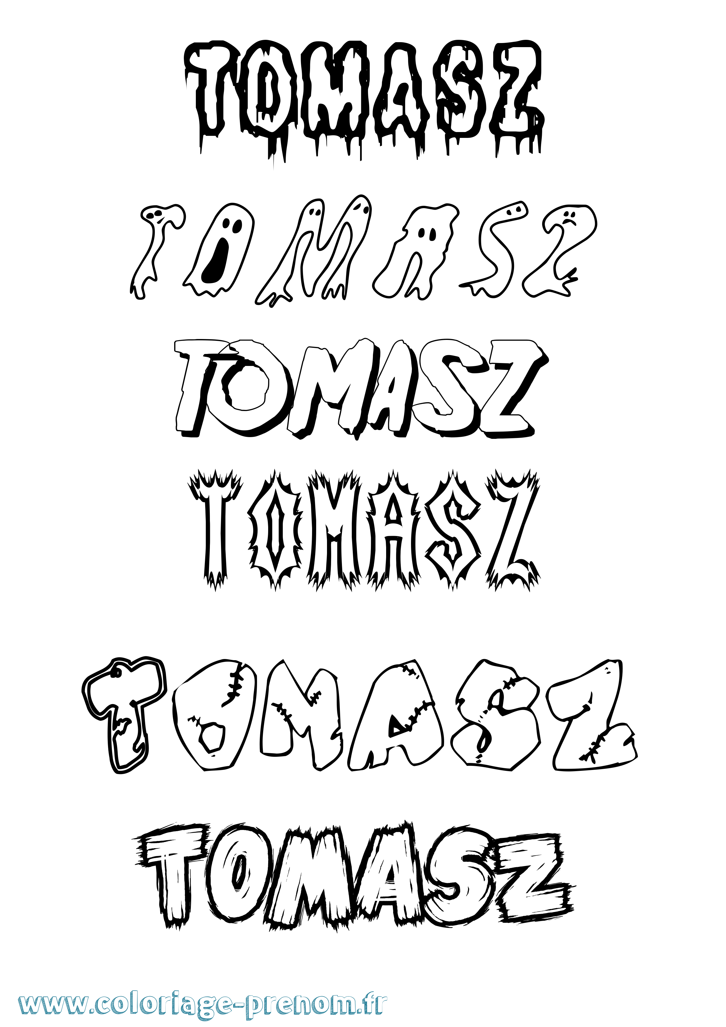Coloriage Tomasz Frisson Coloriage prénom Tomasz Frisson