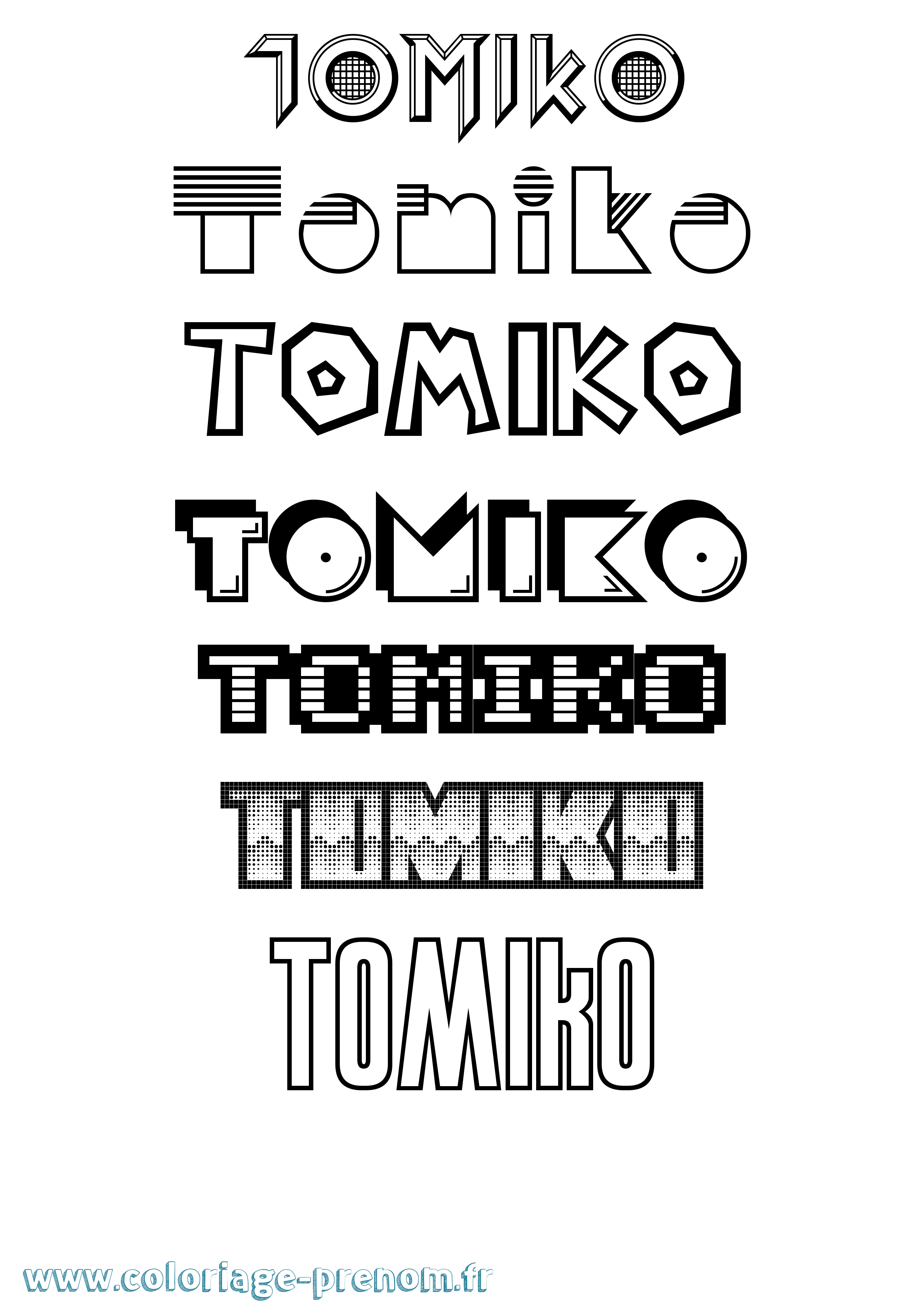 Coloriage Tomiko Jeux Vidéos Coloriage prénom Tomiko Jeux Vidéos