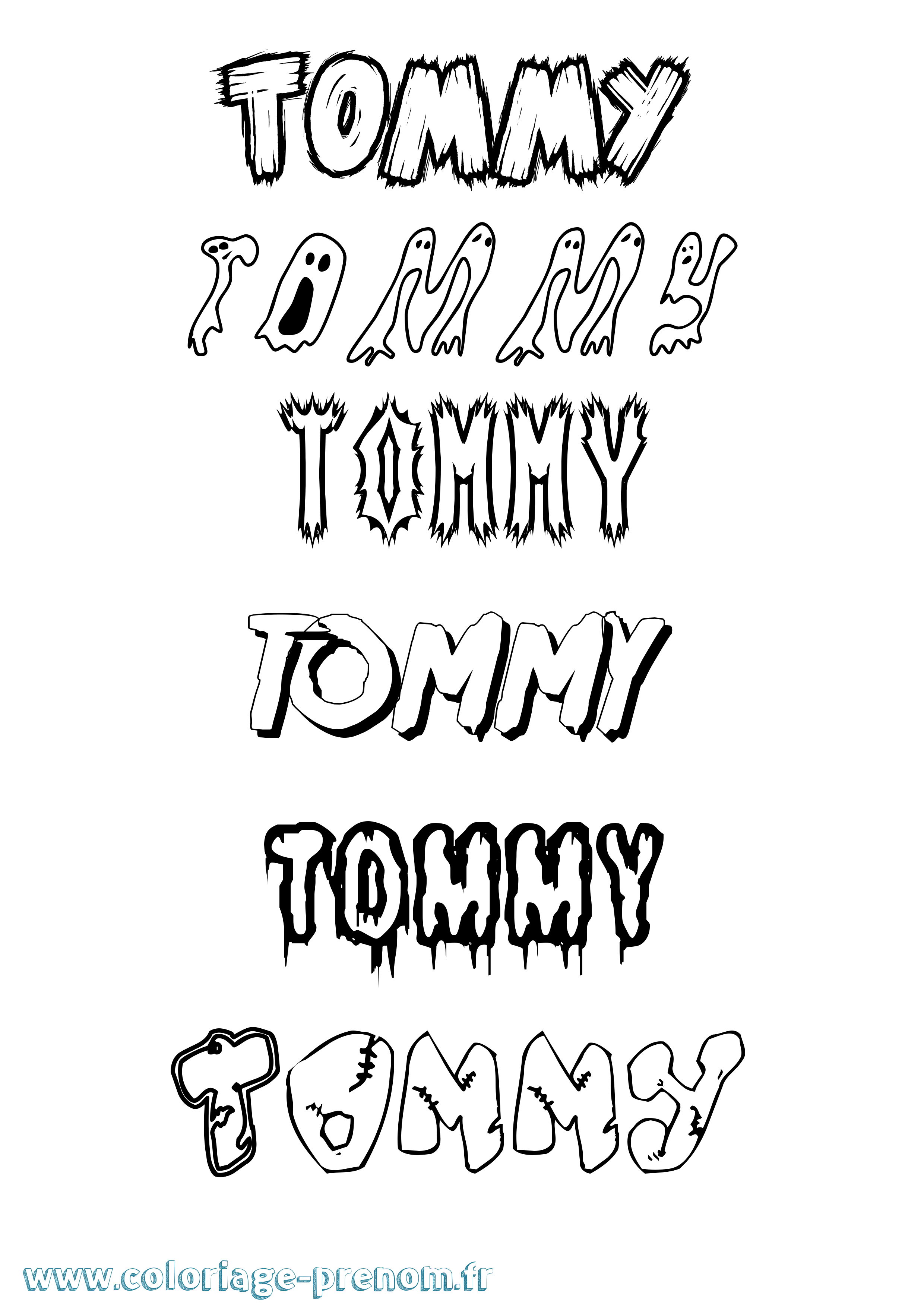 Coloriage Tommy Coloriage prénom Tommy